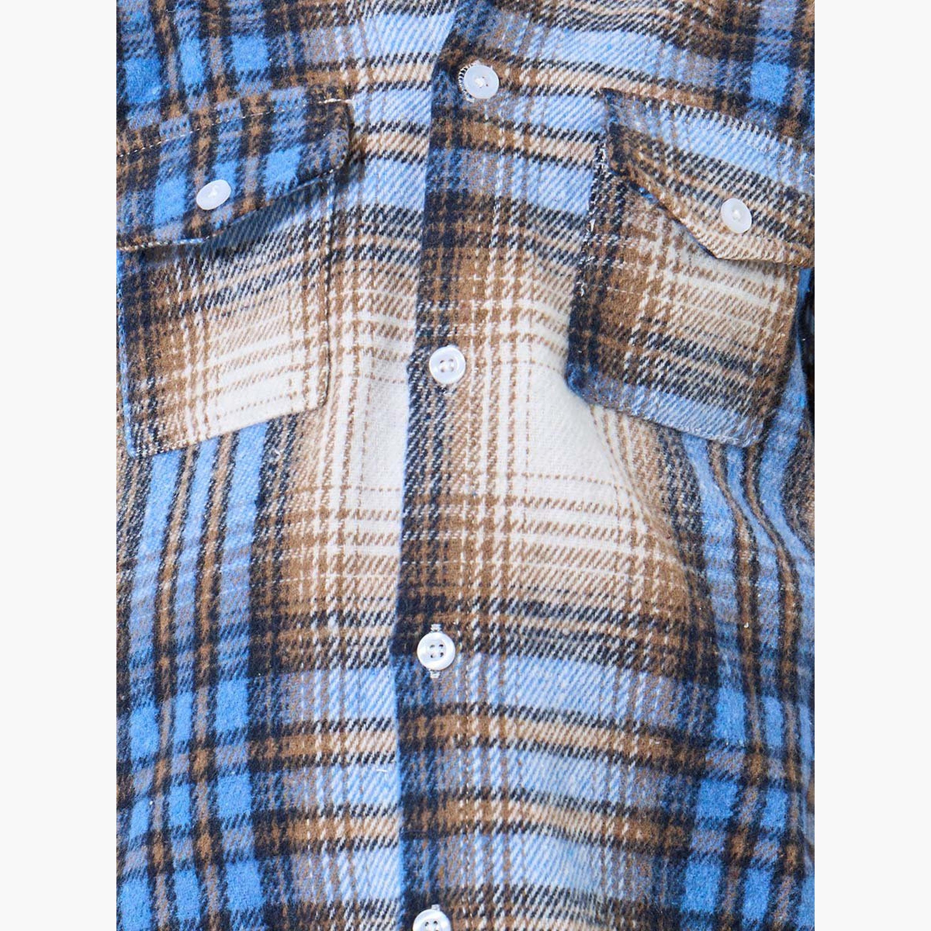 Styli Boys Blue Flannel Checkered Shirt-boys-clothing-shirts-image-4
