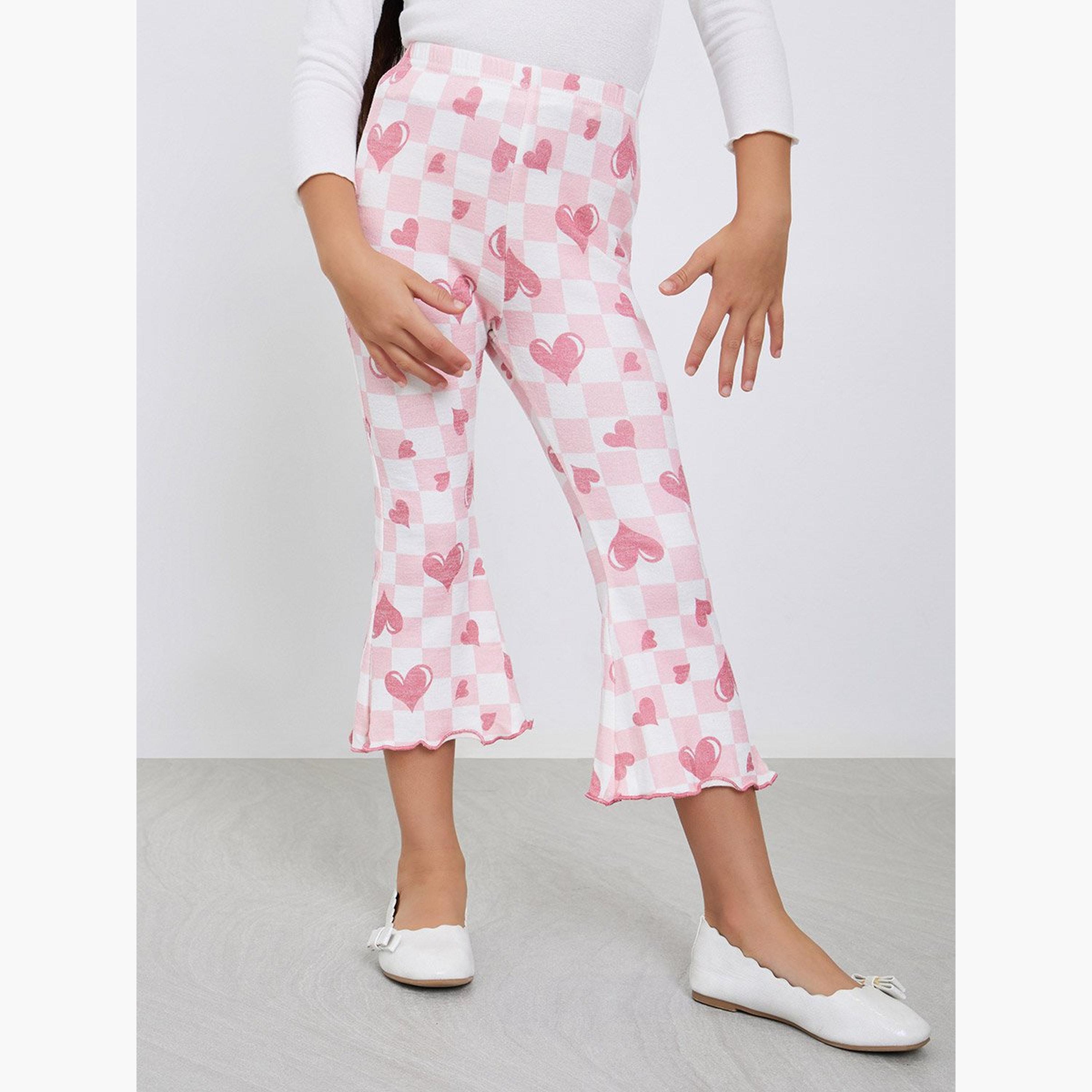 Take Two Girls Heart Graphic T-Shirt and Flared Leggings Set-girls-clothing-setsandcoords-image-5