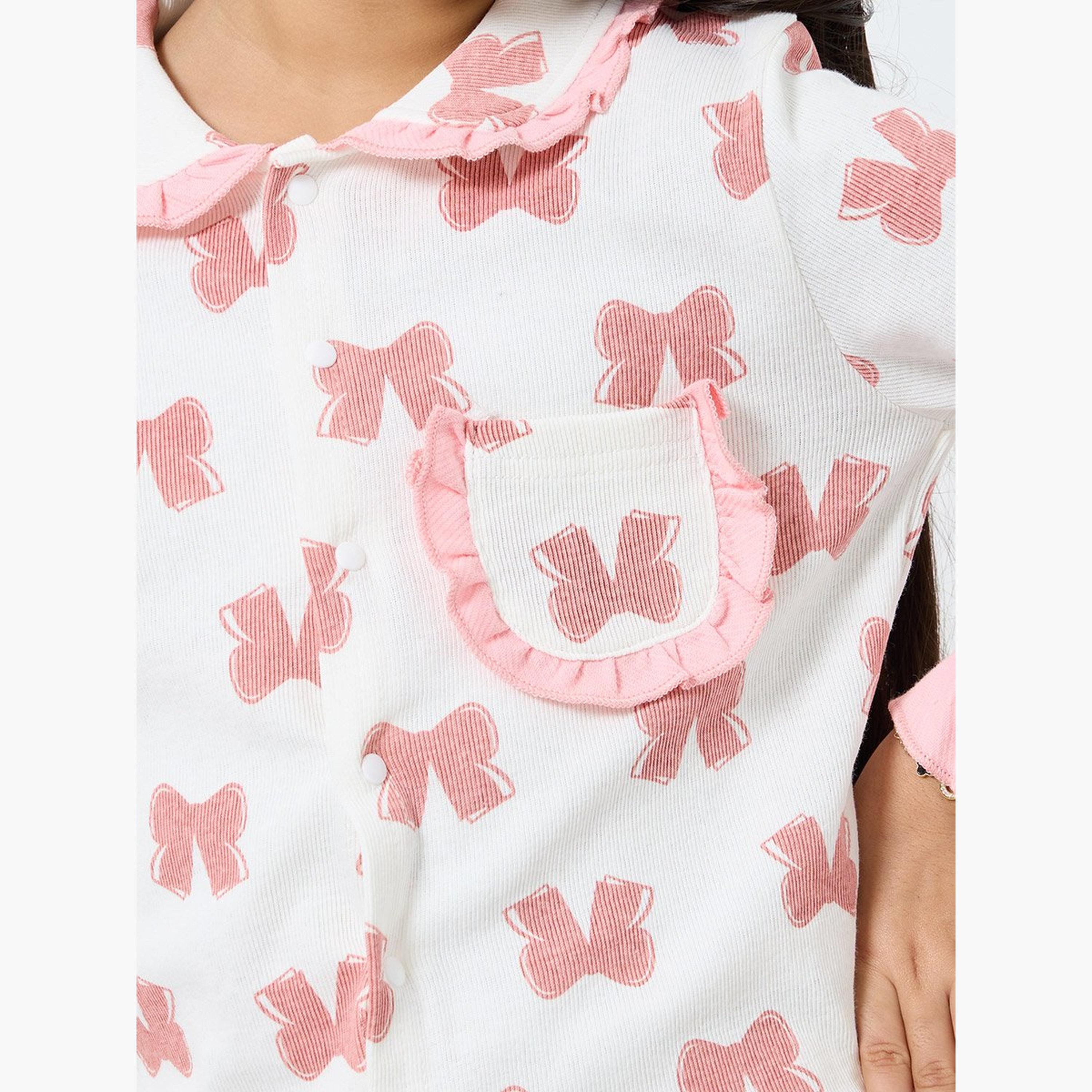 طقم قميص بطبعة جرافيك مع بنطال-girls-clothing-nightwear-image-3