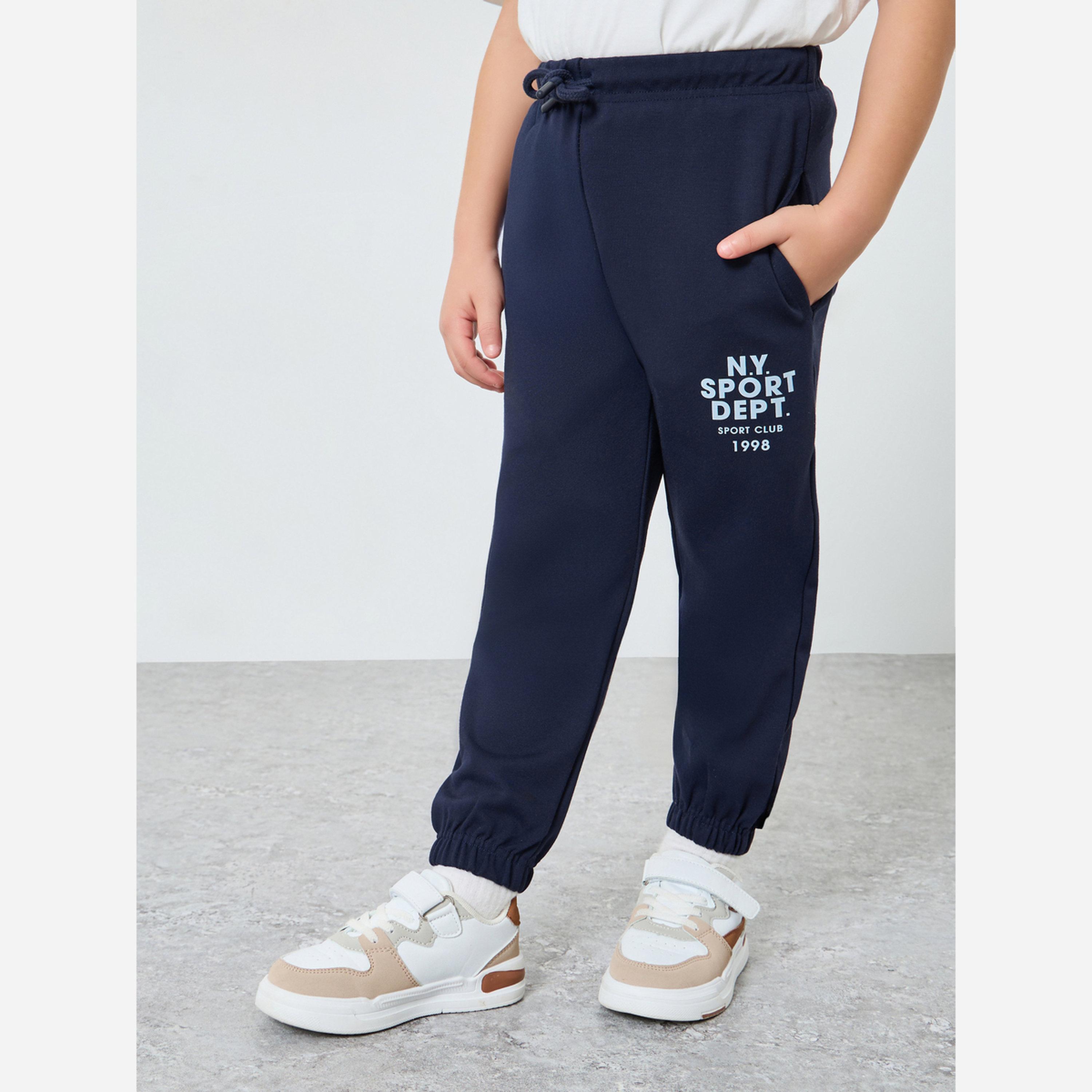 Styli Boys Elasticated Cuff Printed Joggers-boys-clothing-bottoms-joggersandtrackpants-image-1