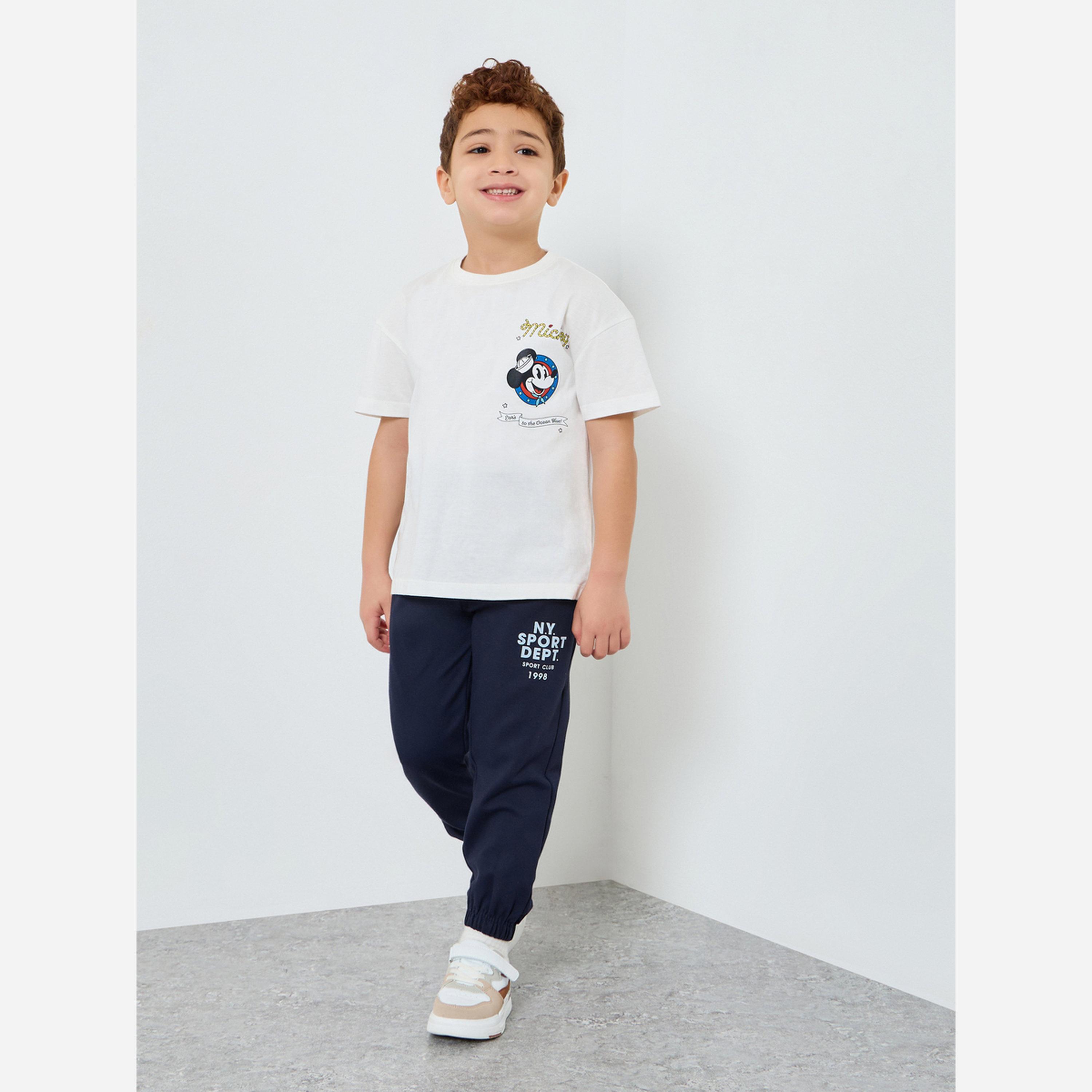 Styli Boys Elasticated Cuff Printed Joggers-boys-clothing-bottoms-joggersandtrackpants-image-2