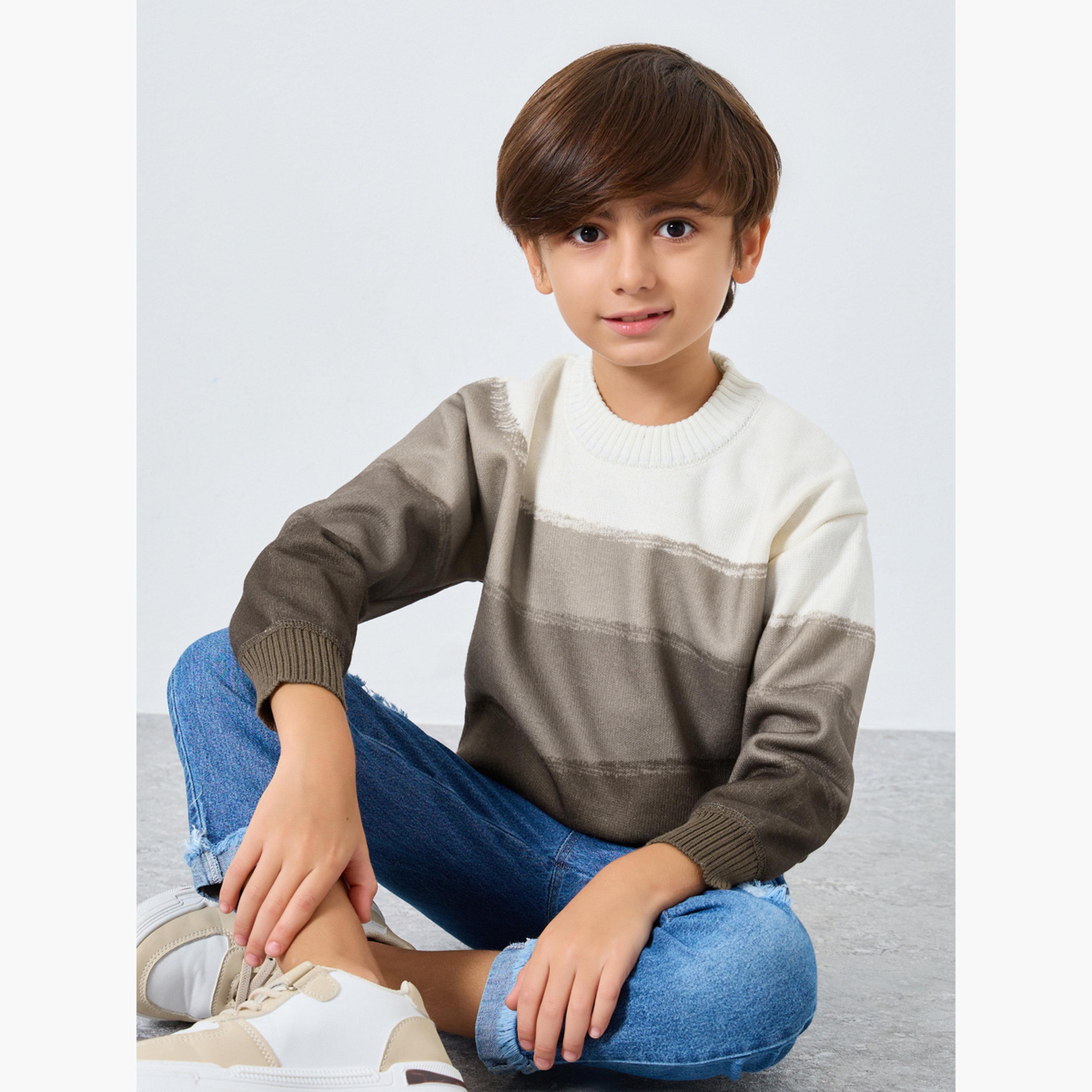 Styli Color Block Thermal Lined Sweater-boys-clothing-jacketsandcoats-image-1