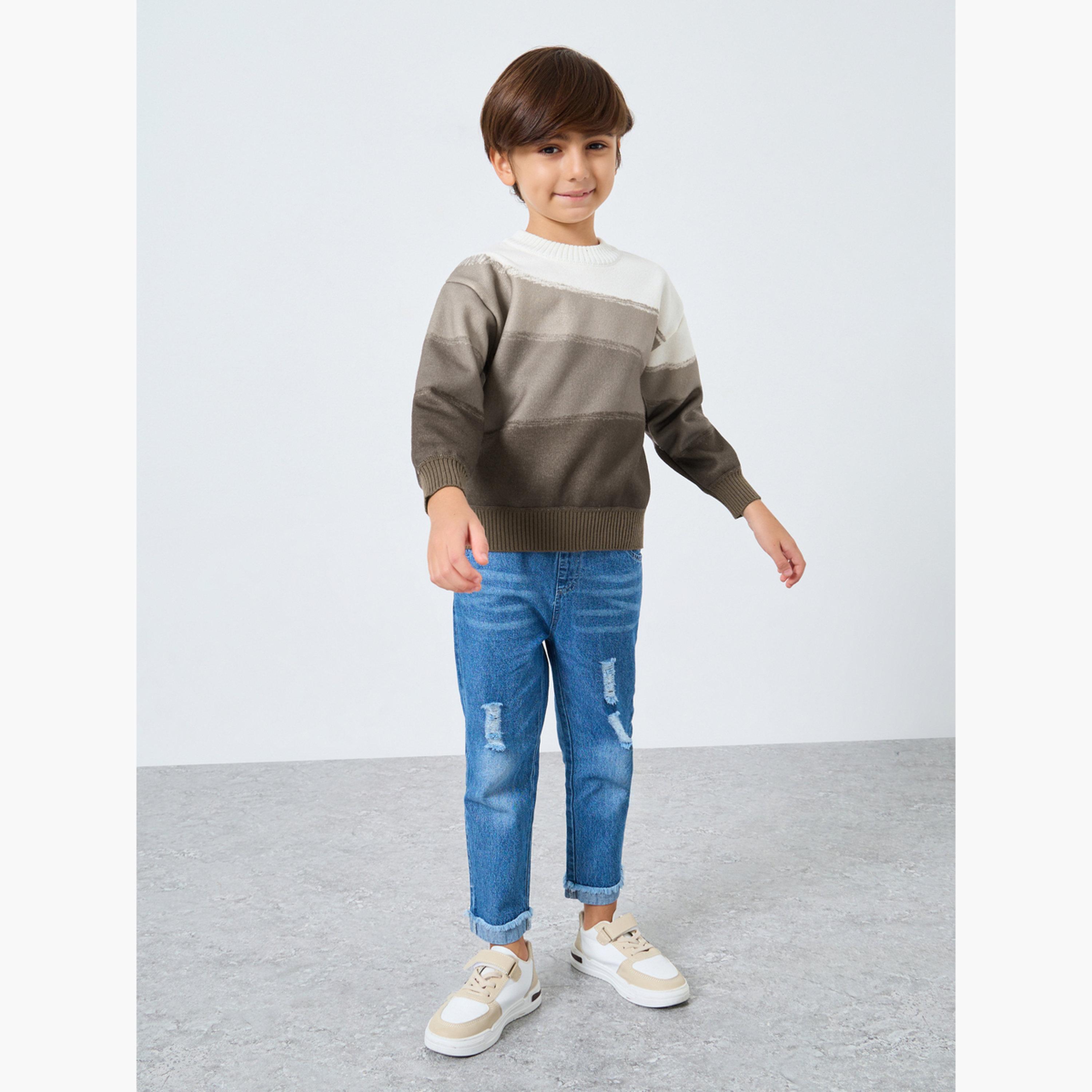 Styli Color Block Thermal Lined Sweater-boys-clothing-jacketsandcoats-image-2