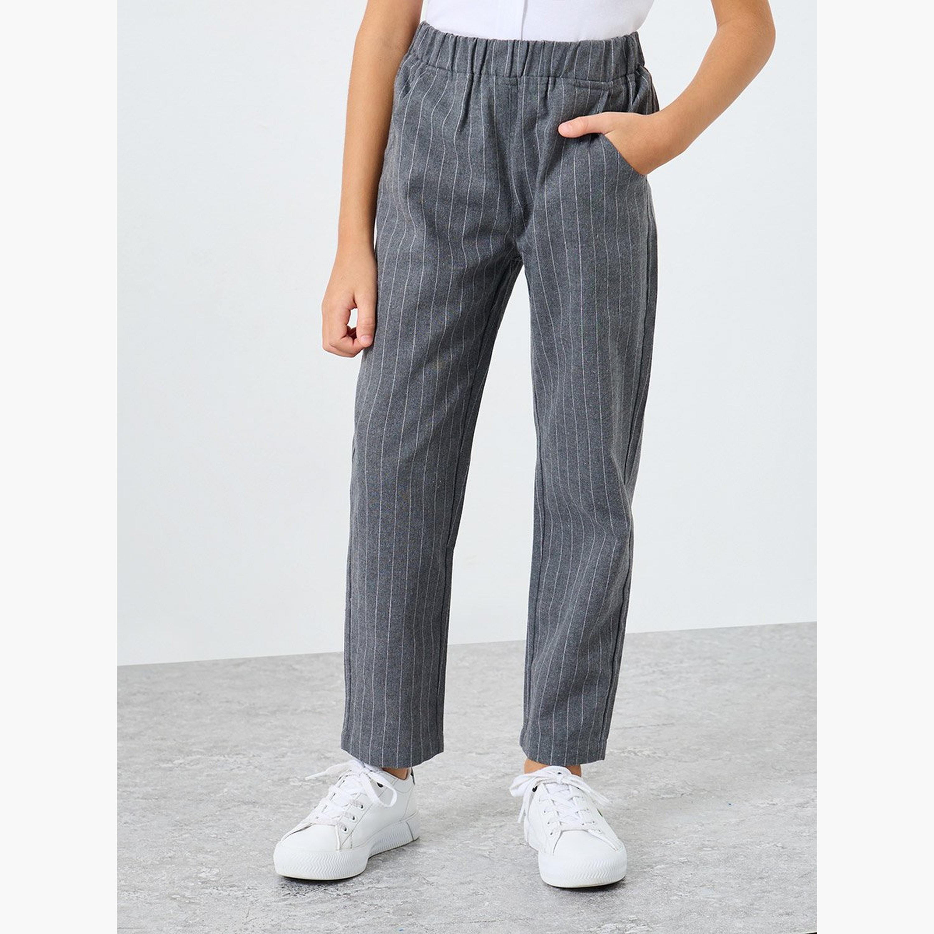 بنطال مخطط بقصة مريحة-boys-clothing-bottoms-trousers-image-1