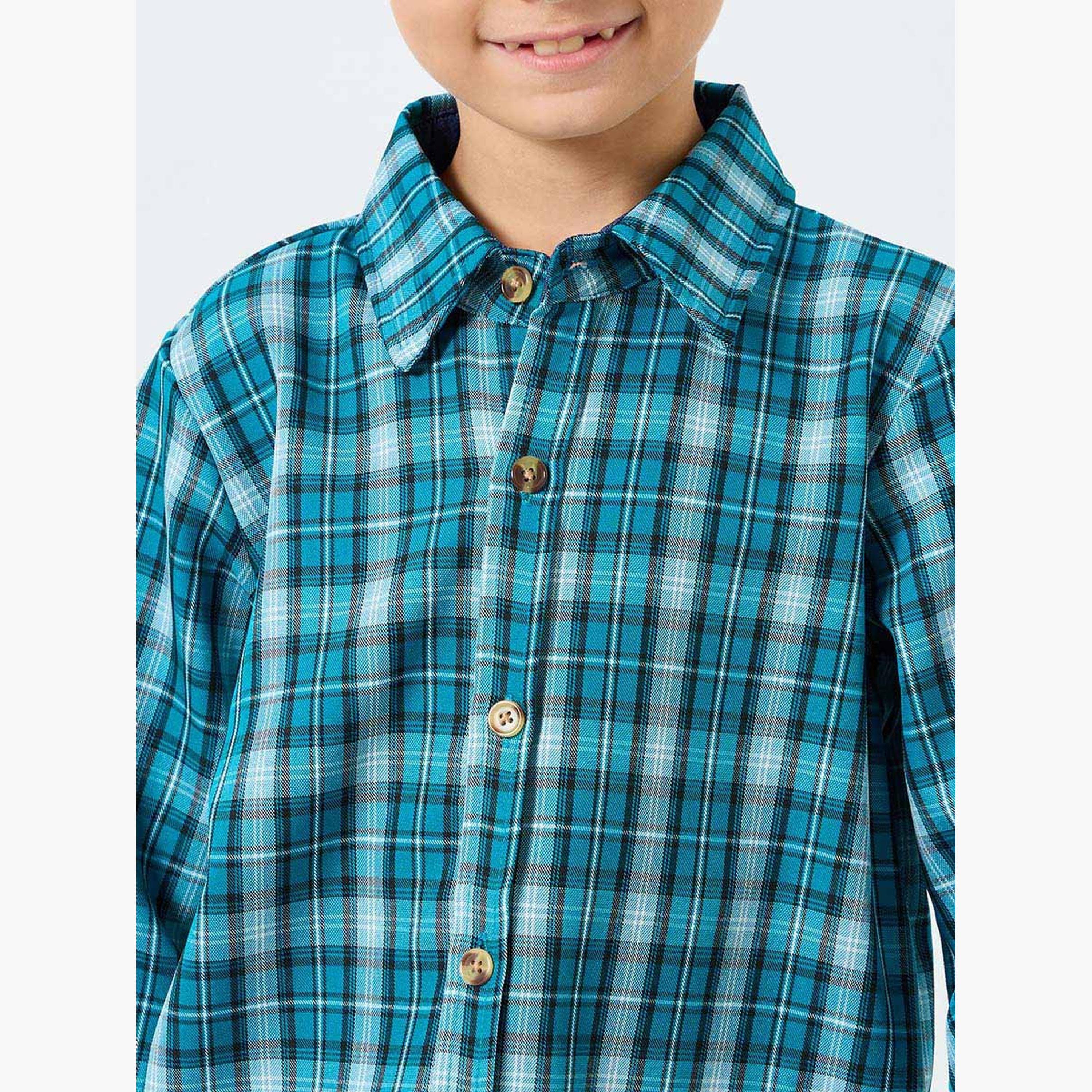 قميص بنمط كاروهات وأكمام طويلة-boys-clothing-shirts-image-4