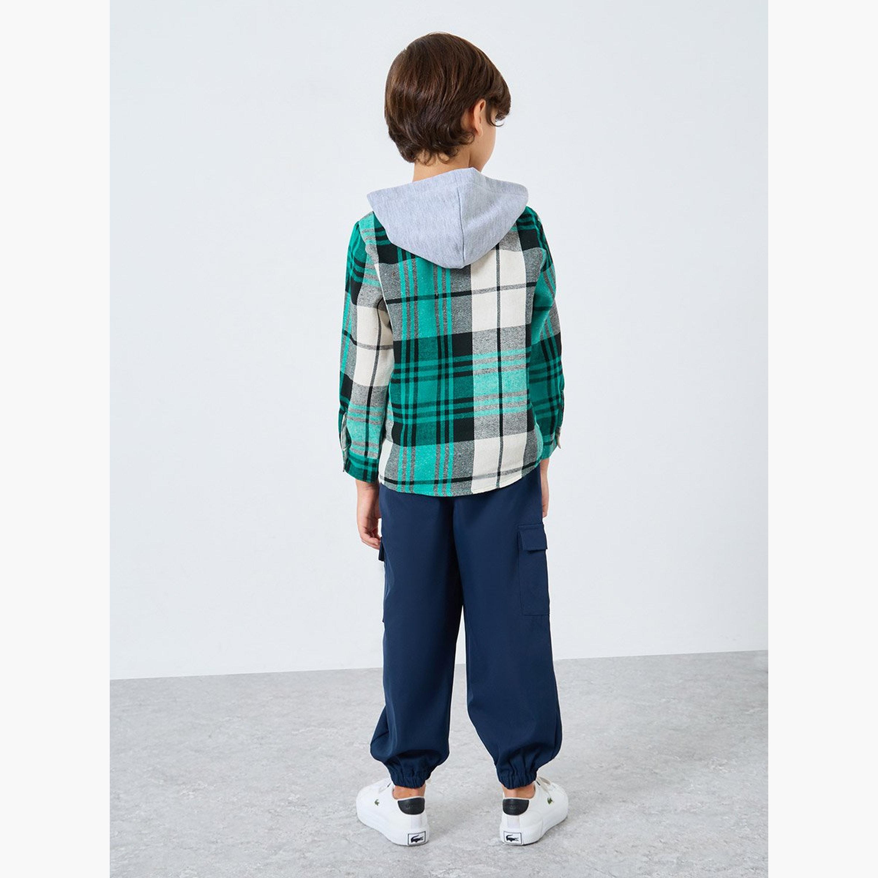 مجموعة من بنطال كارجو وقميص بياقة هودي-boys-clothing-setsandcoords-image-4