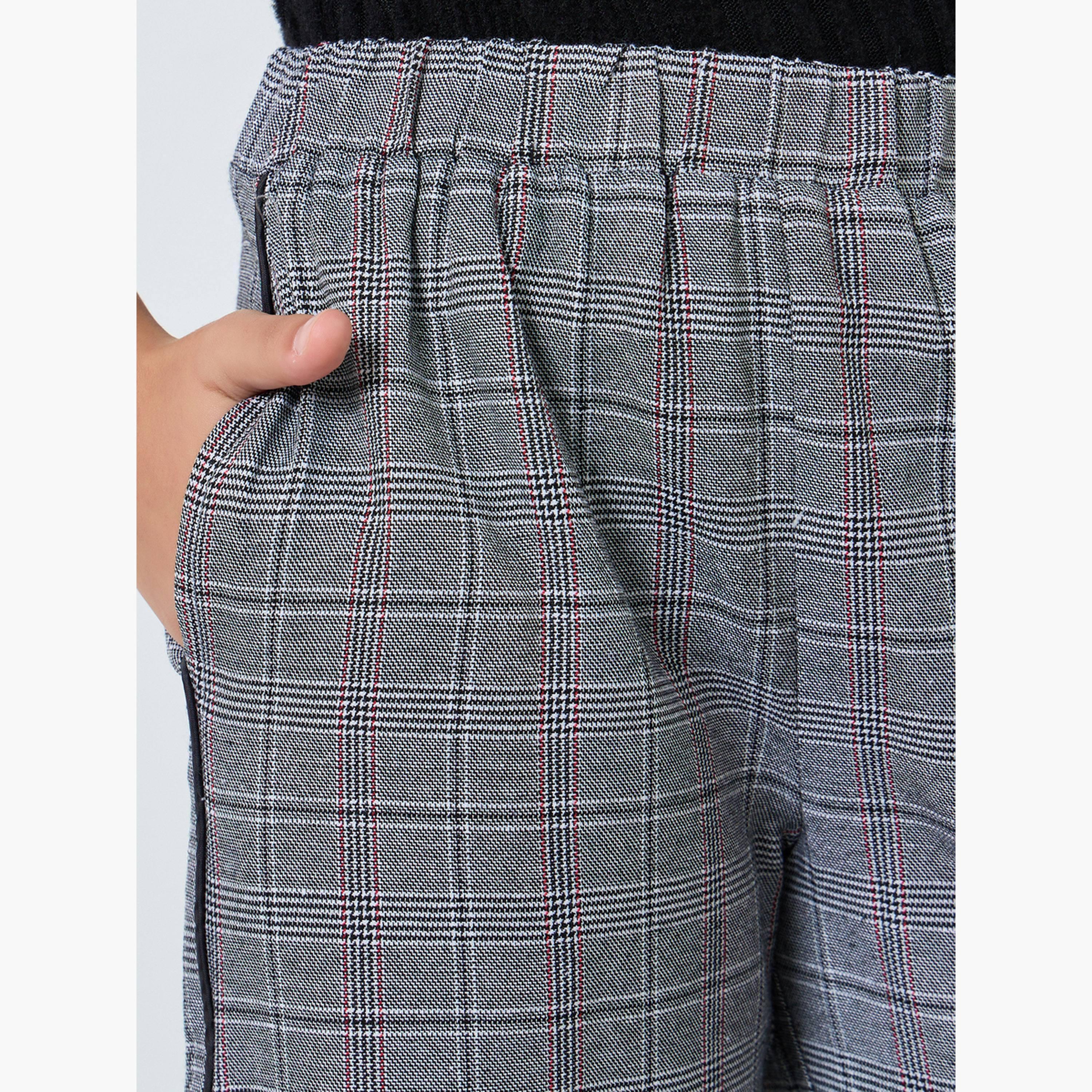 ستايلي - بنطال منقوش بخصر مطاطي-girls-clothing-bottoms-trousers-image-4