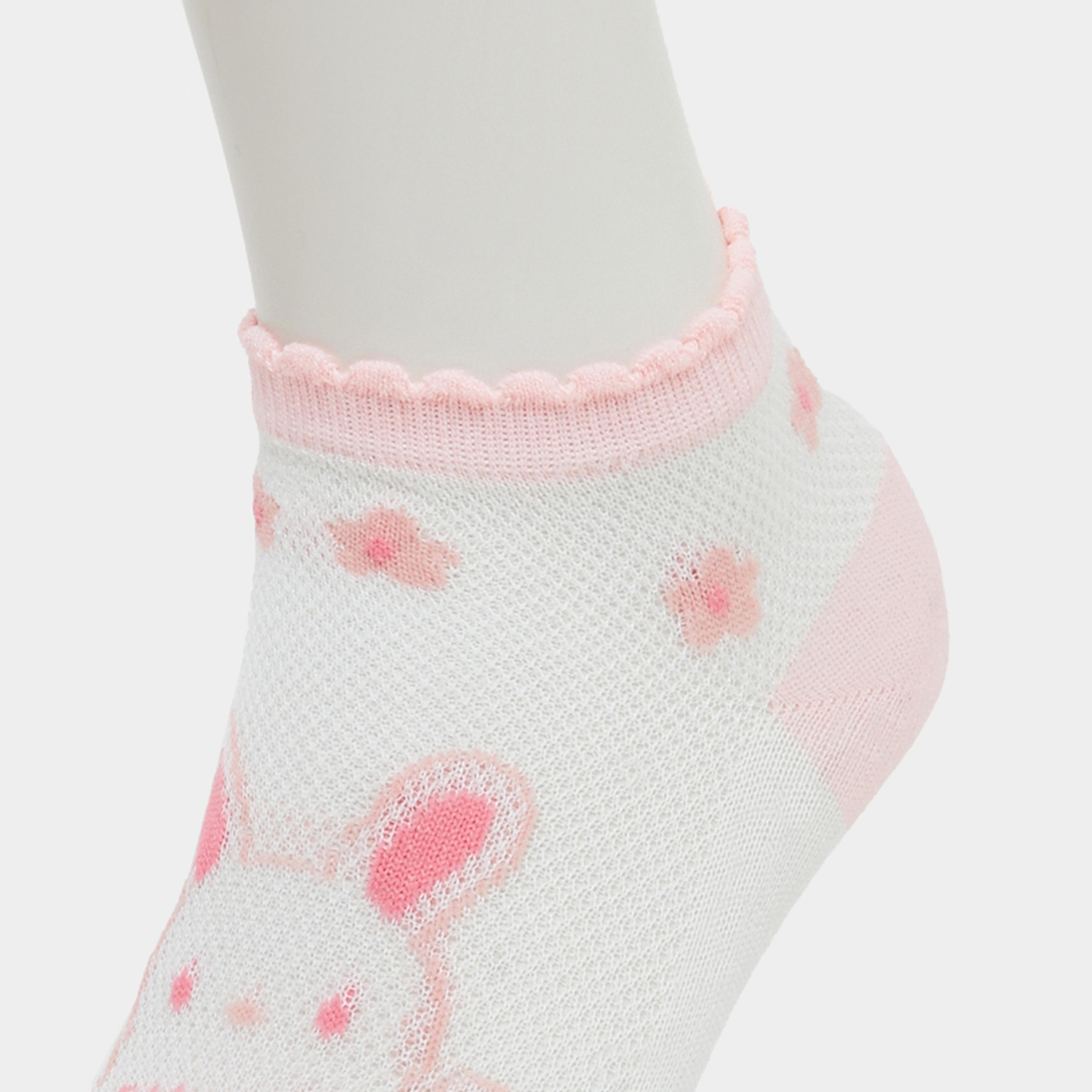ستايلي - عبوة من 5 جوارب رسومية برسومات أرنب للبنات-girls-accessories-socks-image-3
