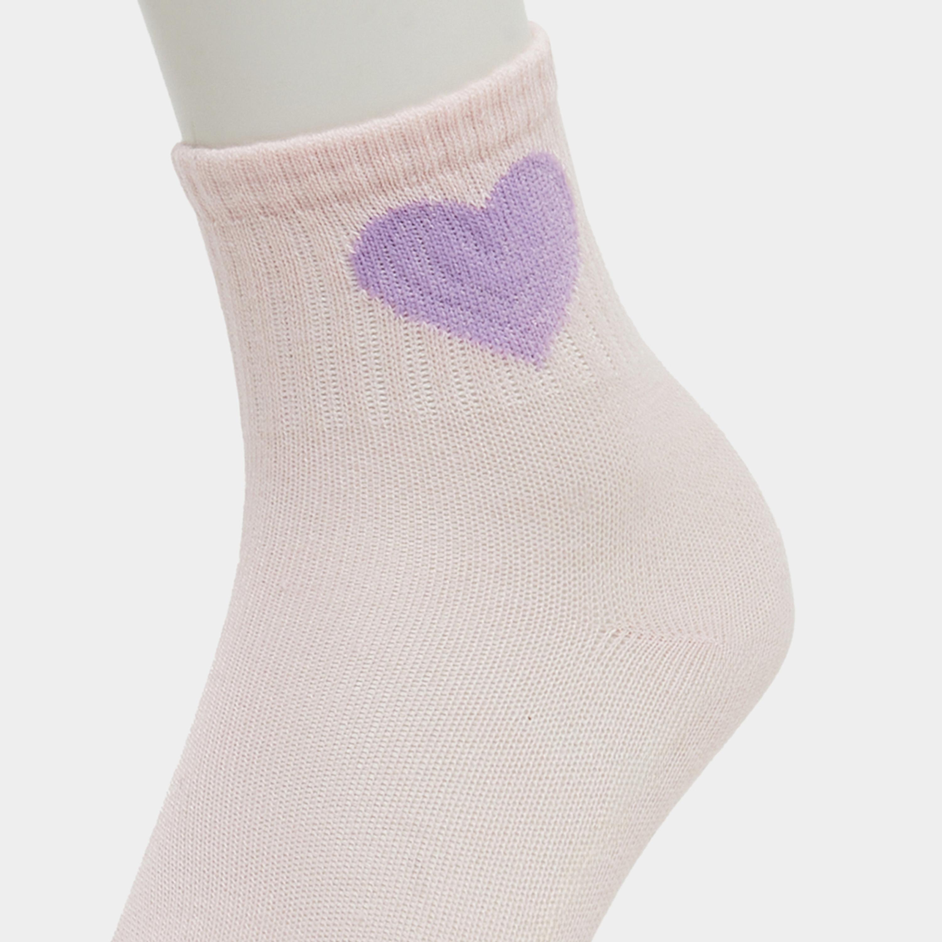 Styli Pack of 5 - Girls Heart Pattern Socks-girls-accessories-socks-image-3