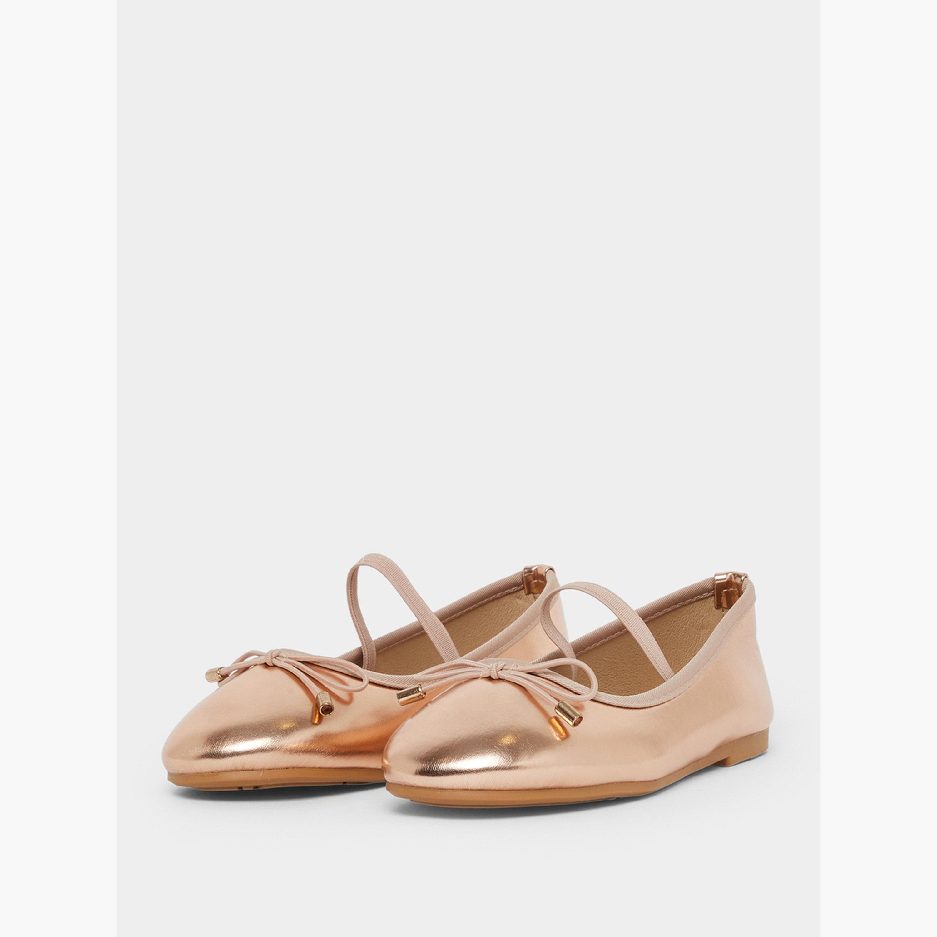 Styli Girls Patent Ballerinas with Bow Detail-girls-shoes-ballerinas-image-1