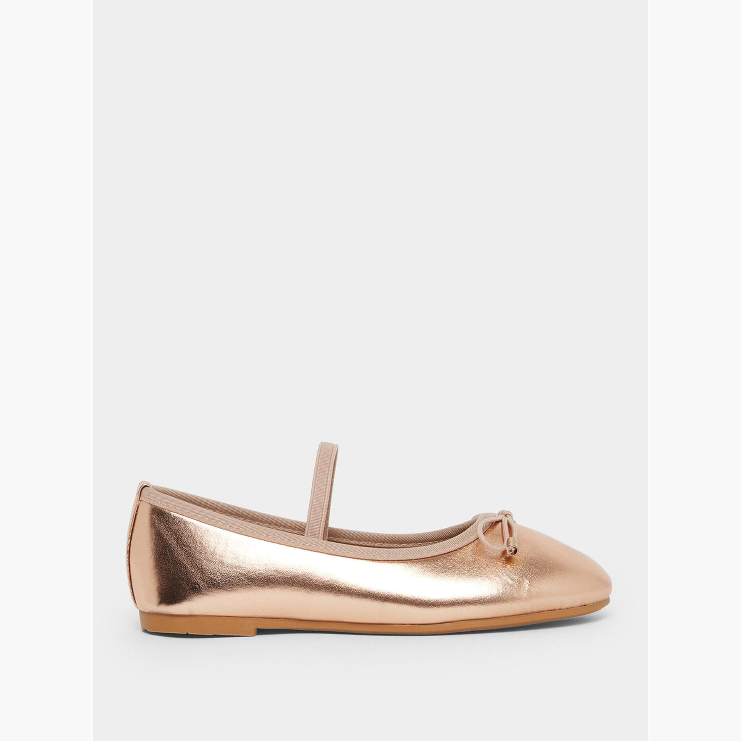 Styli Girls Patent Ballerinas with Bow Detail-girls-shoes-ballerinas-image-2