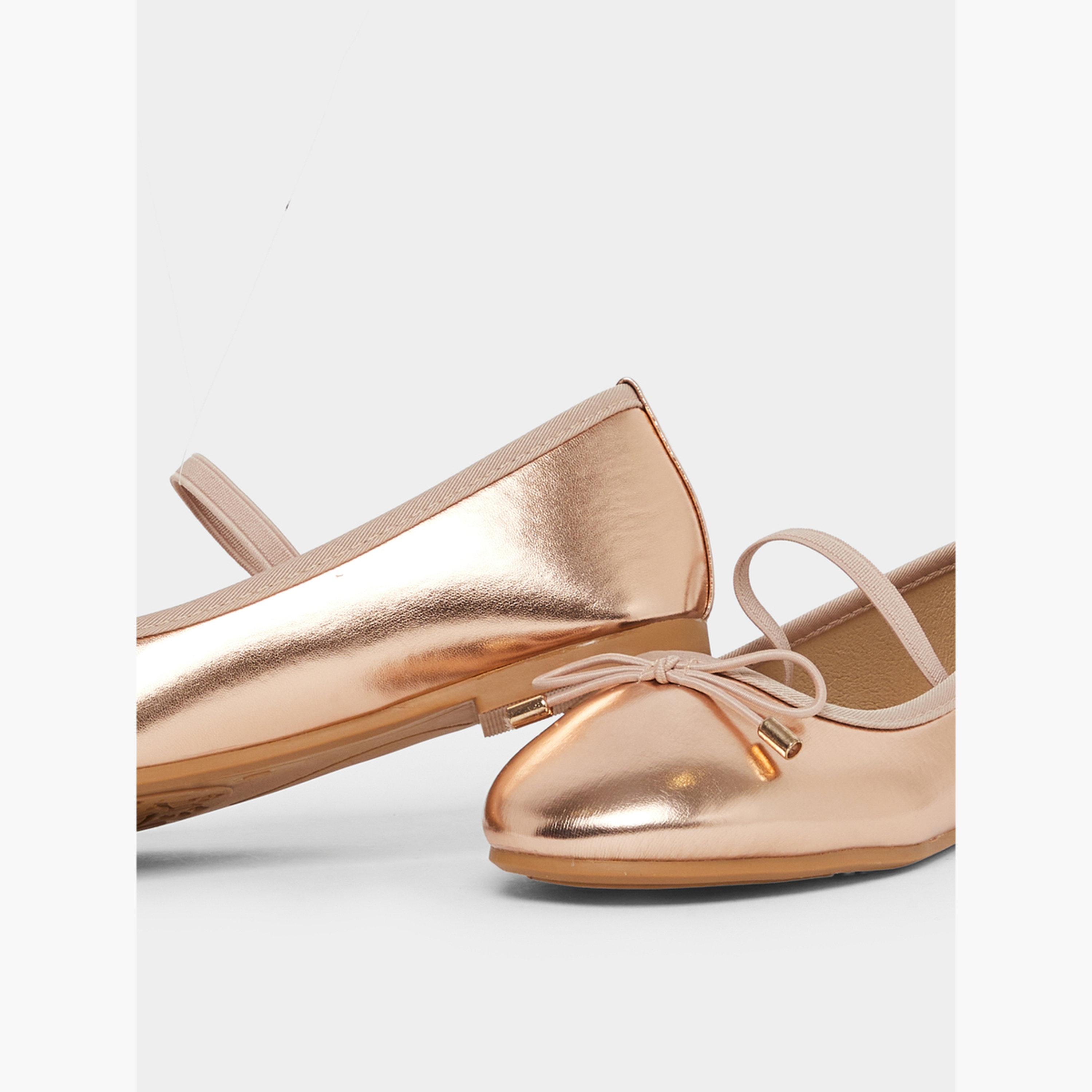 Styli Girls Patent Ballerinas with Bow Detail-girls-shoes-ballerinas-image-3