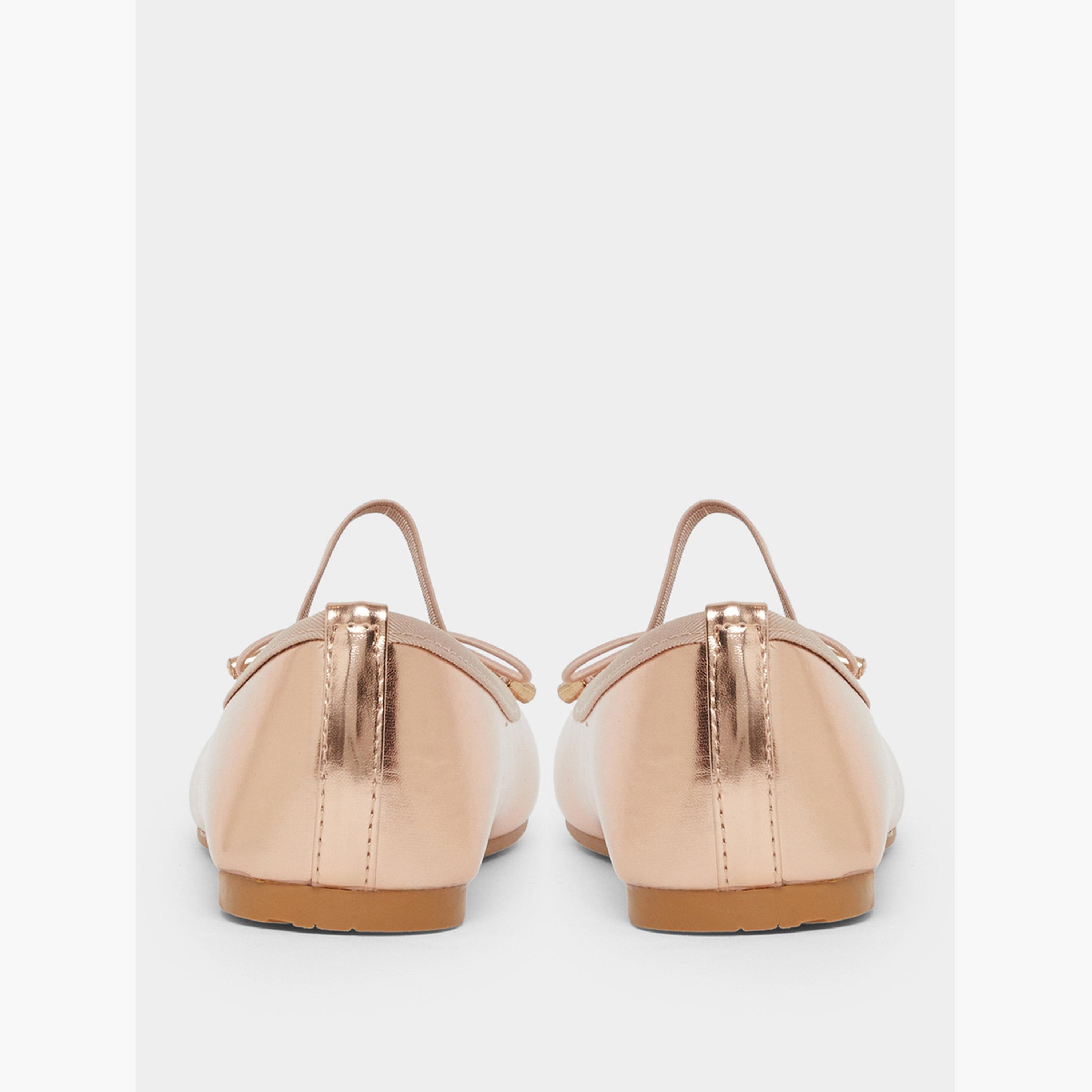 Styli Girls Patent Ballerinas with Bow Detail-girls-shoes-ballerinas-image-4