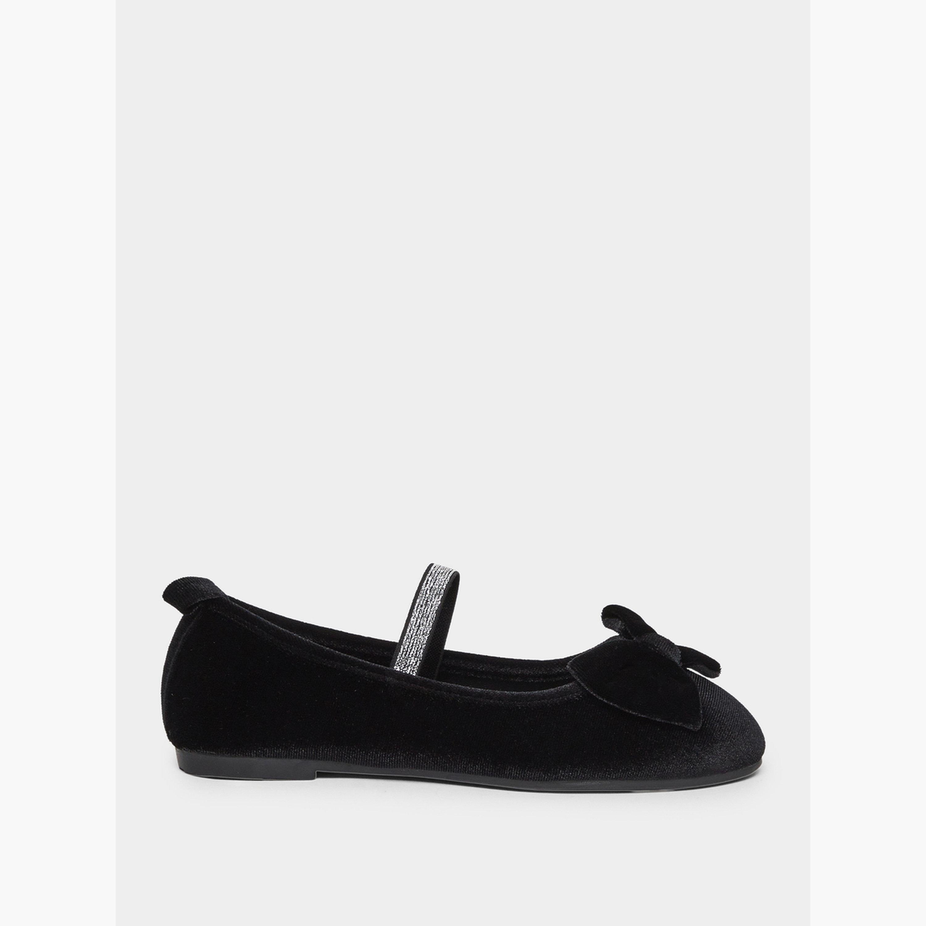 باليرينا بمظهر مخملي مع ربطة-girls-shoes-ballerinas-image-2