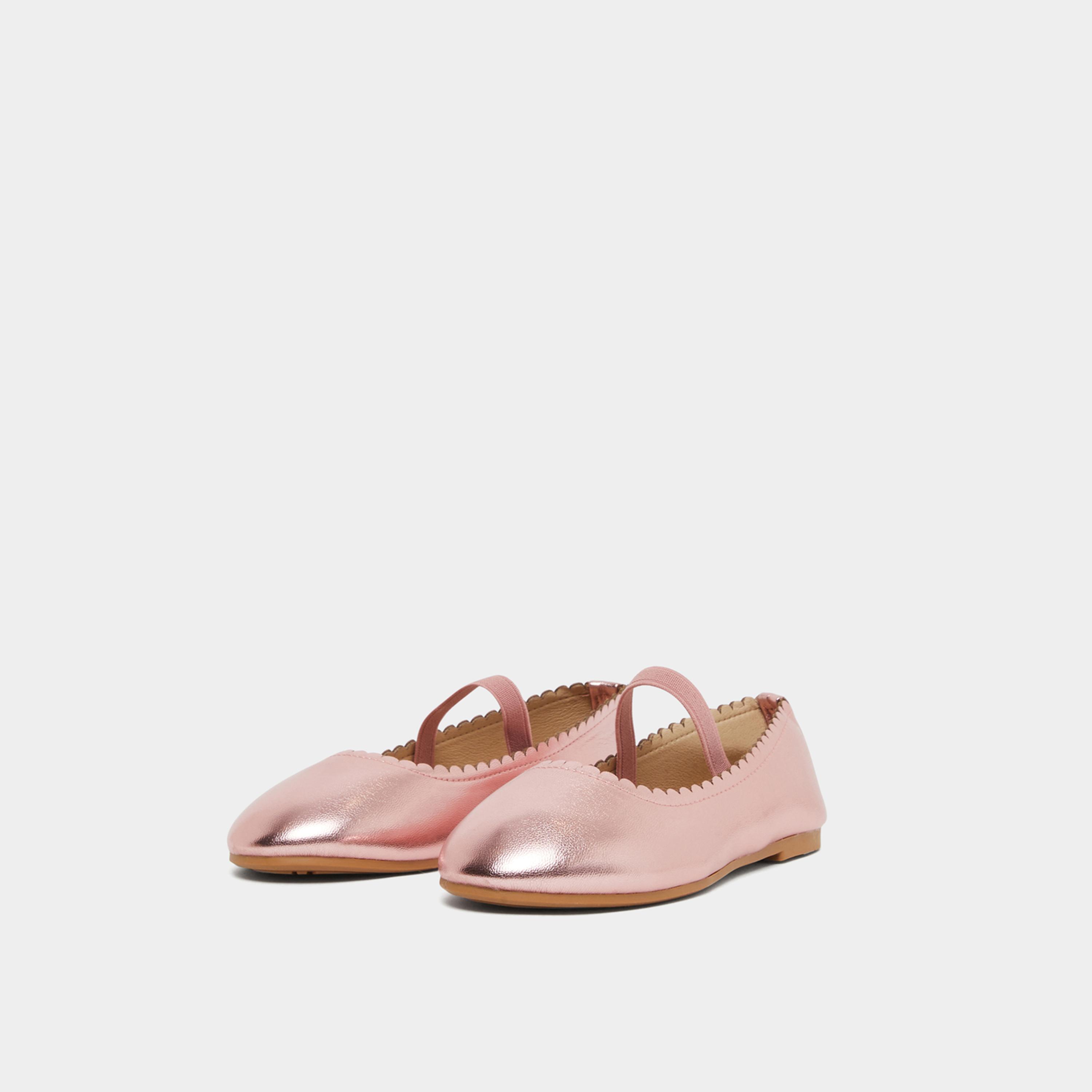 ستايلي - حذاء باليرينا برأس مستدير لامع للبنات-girls-shoes-ballerinas-image-1