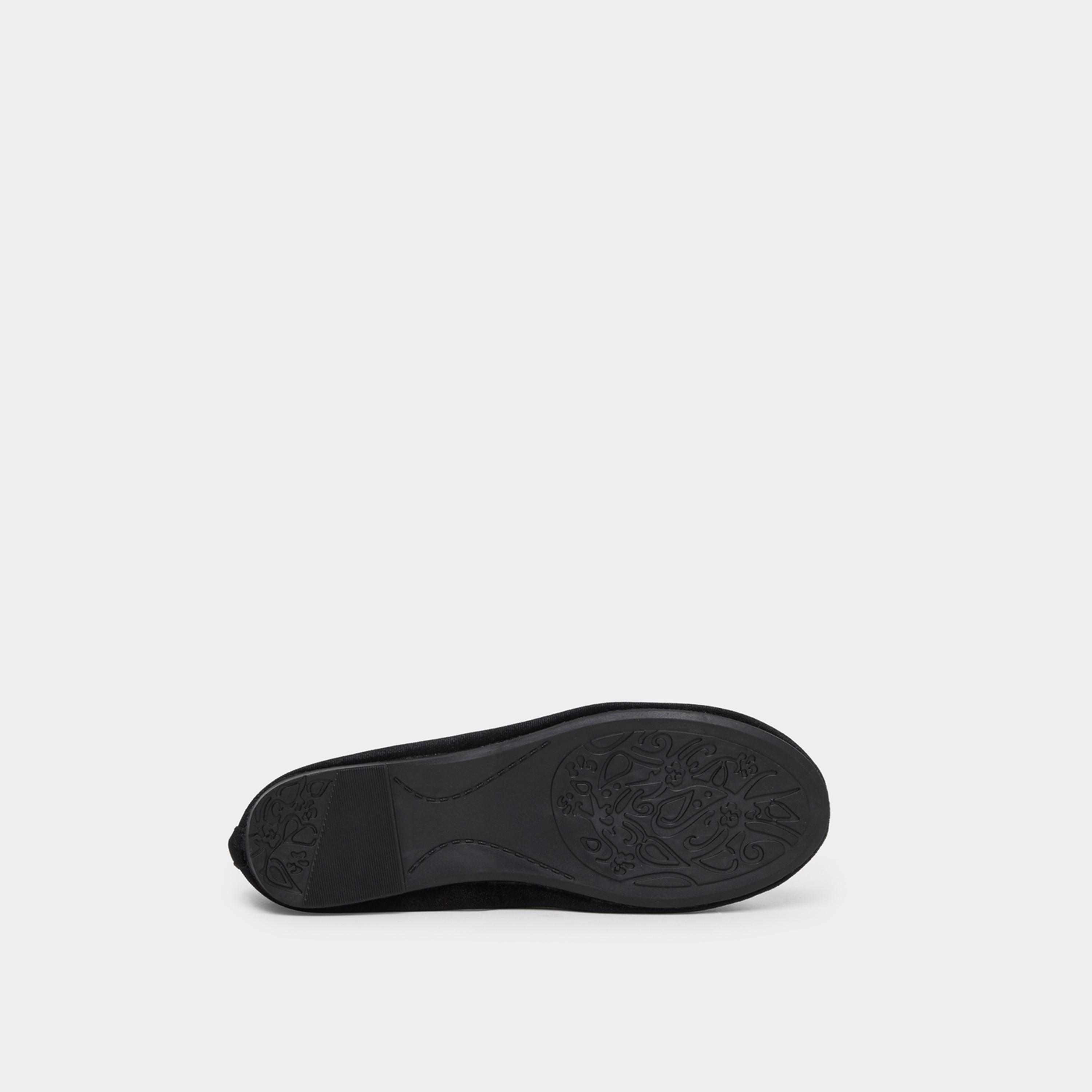 ستايلي - حذاء باليه مسطح بتفاصيل فيونكة سوداء للمراهقين-girls-shoes-ballerinas-image-6