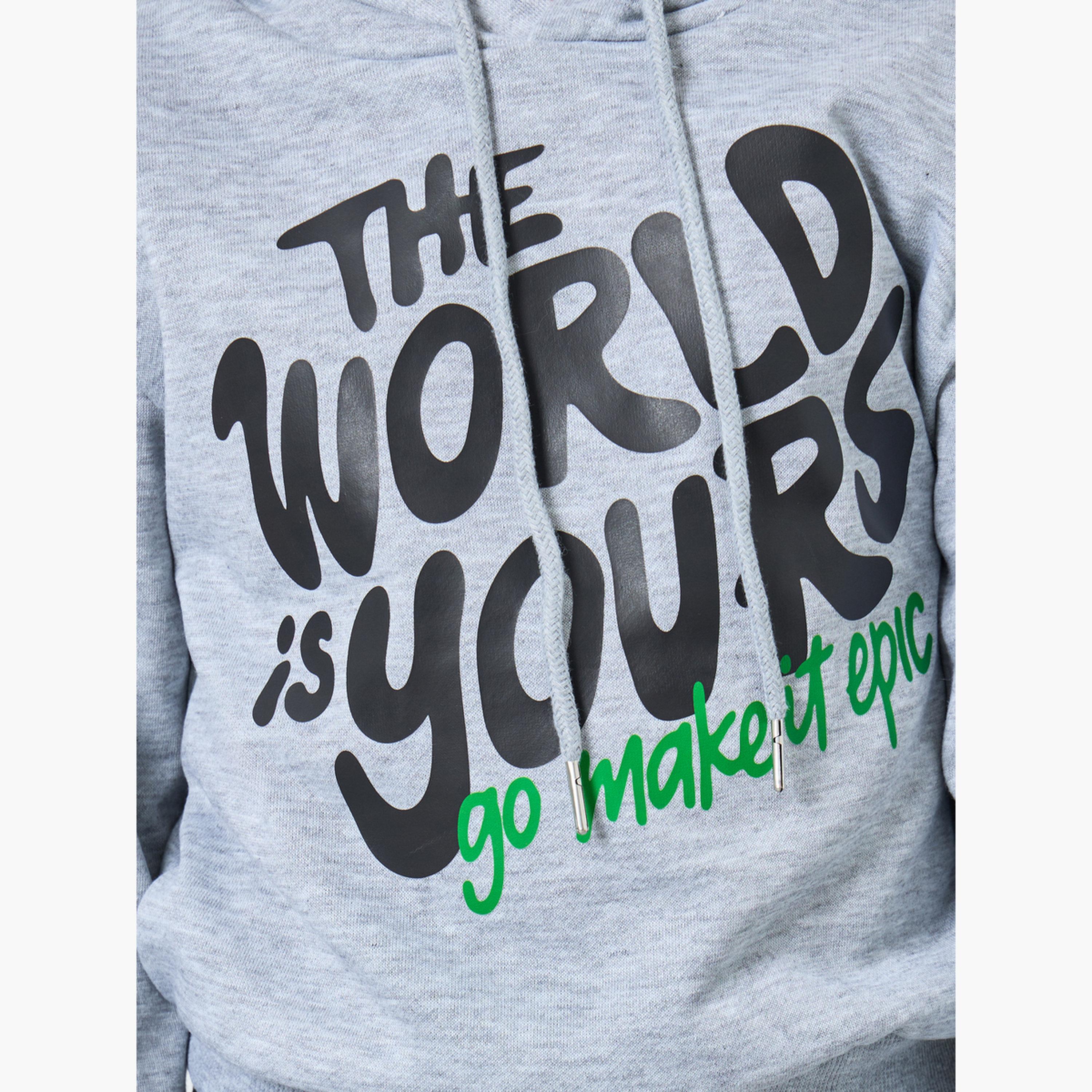 Styli Boys Grey Graffiti Print Hoodie and Joggers Set-boys-clothing-setsandcoords-image-4
