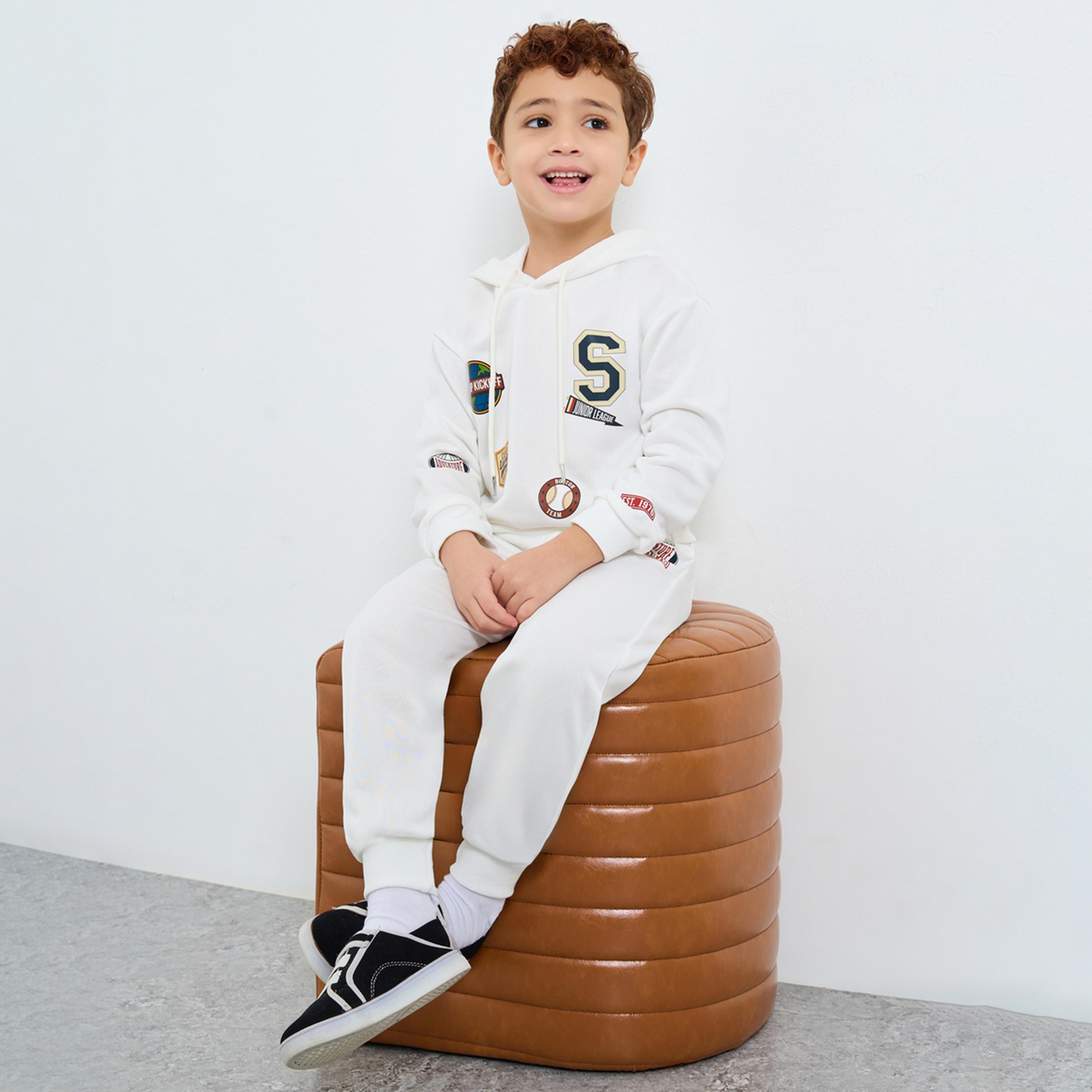 Styli Boys Off White Graphic Print Hoodie and Joggers Set-boys-clothing-setsandcoords-image-1