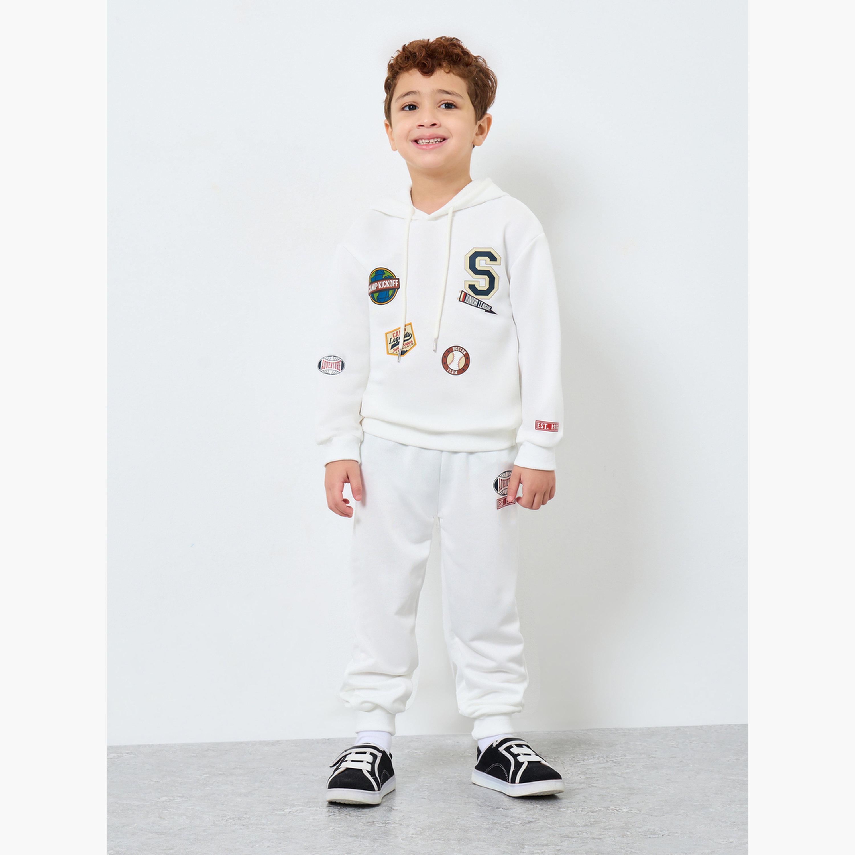 Styli Boys Off White Graphic Print Hoodie and Joggers Set-boys-clothing-setsandcoords-image-2