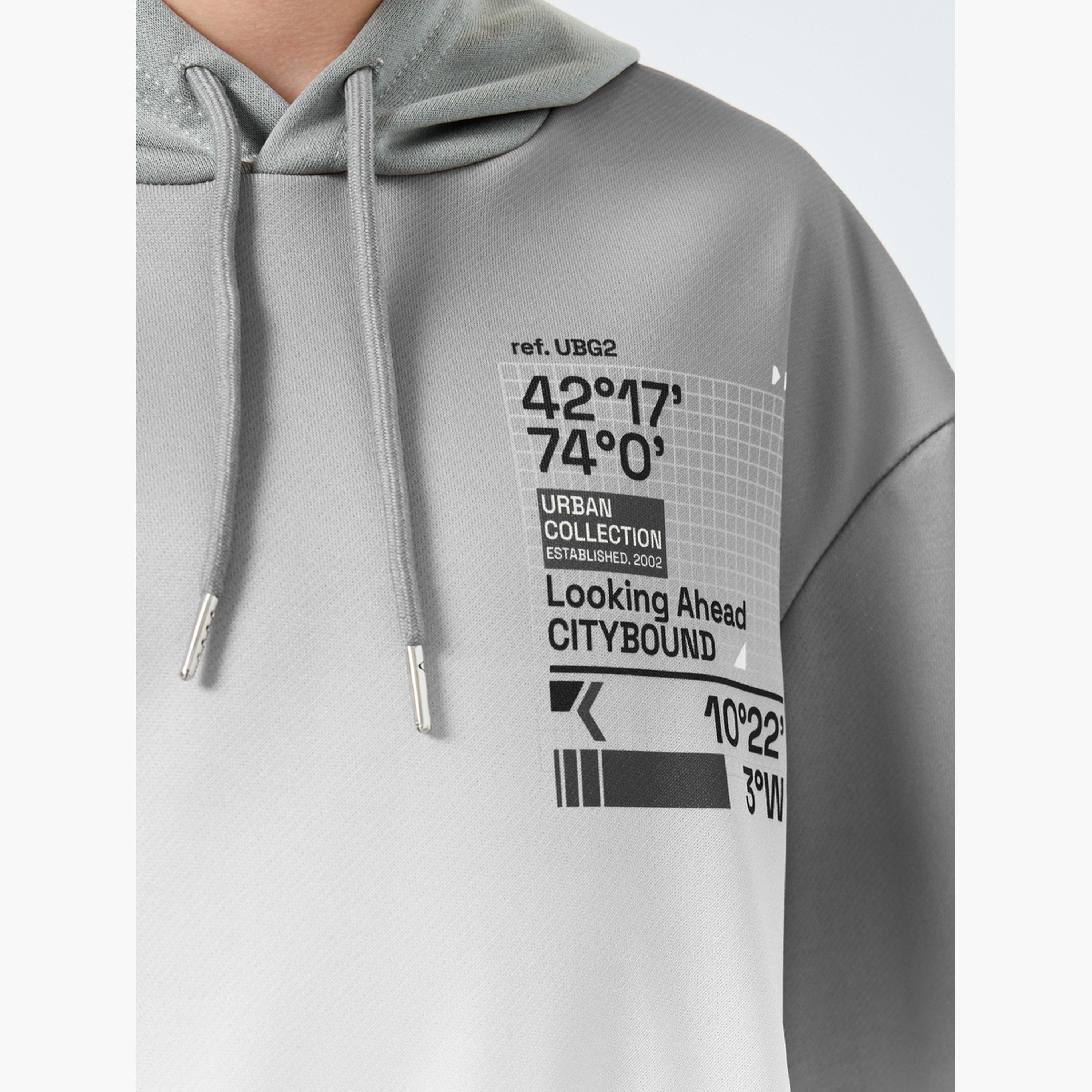 ستايلي - طقم هودي وبنطال رياضي رمادي اللون للأولاد-boys-clothing-setsandcoords-image-3
