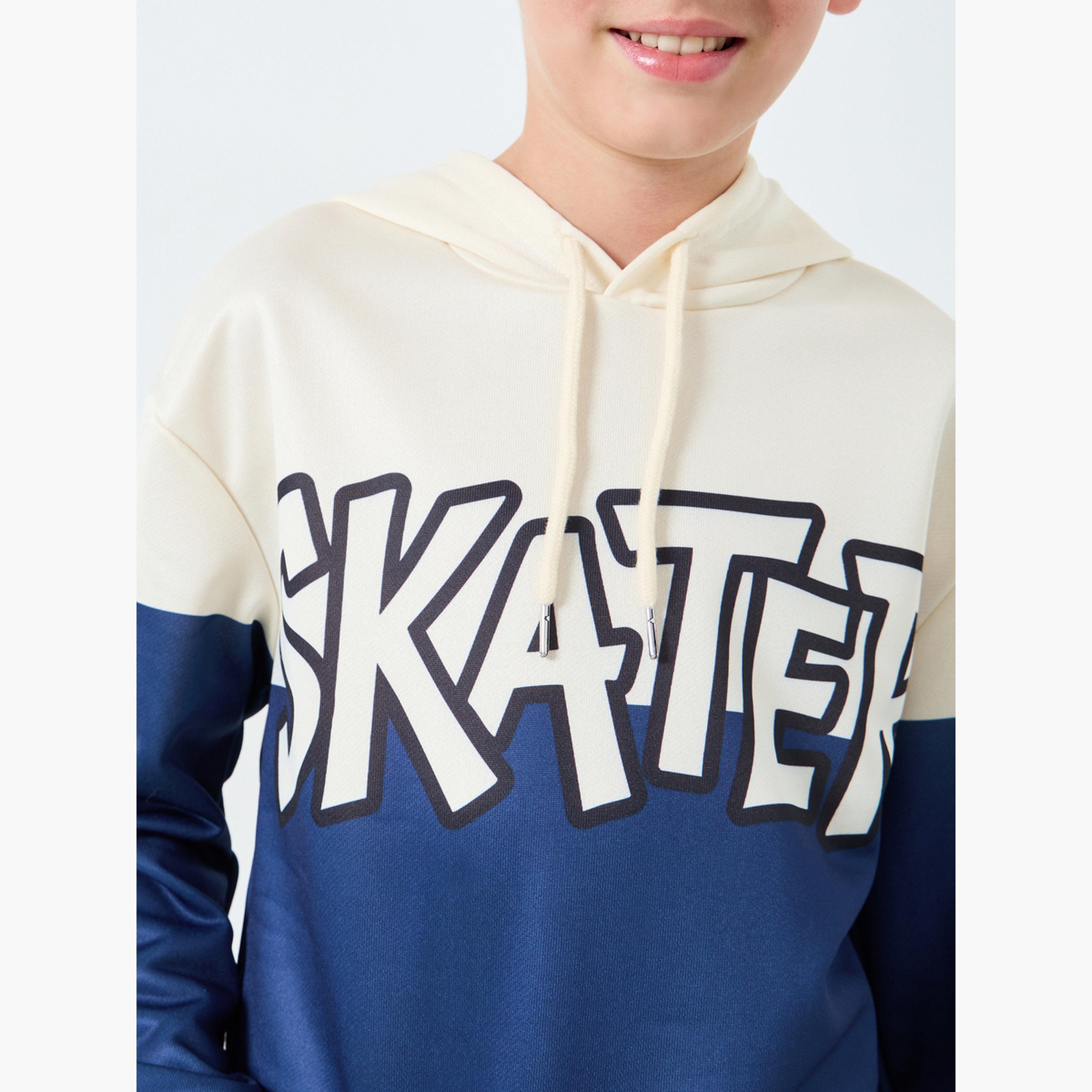ستايلي - طقم هودي وبنطال رياضي لون أزرق للأولاد-boys-clothing-setsandcoords-image-3