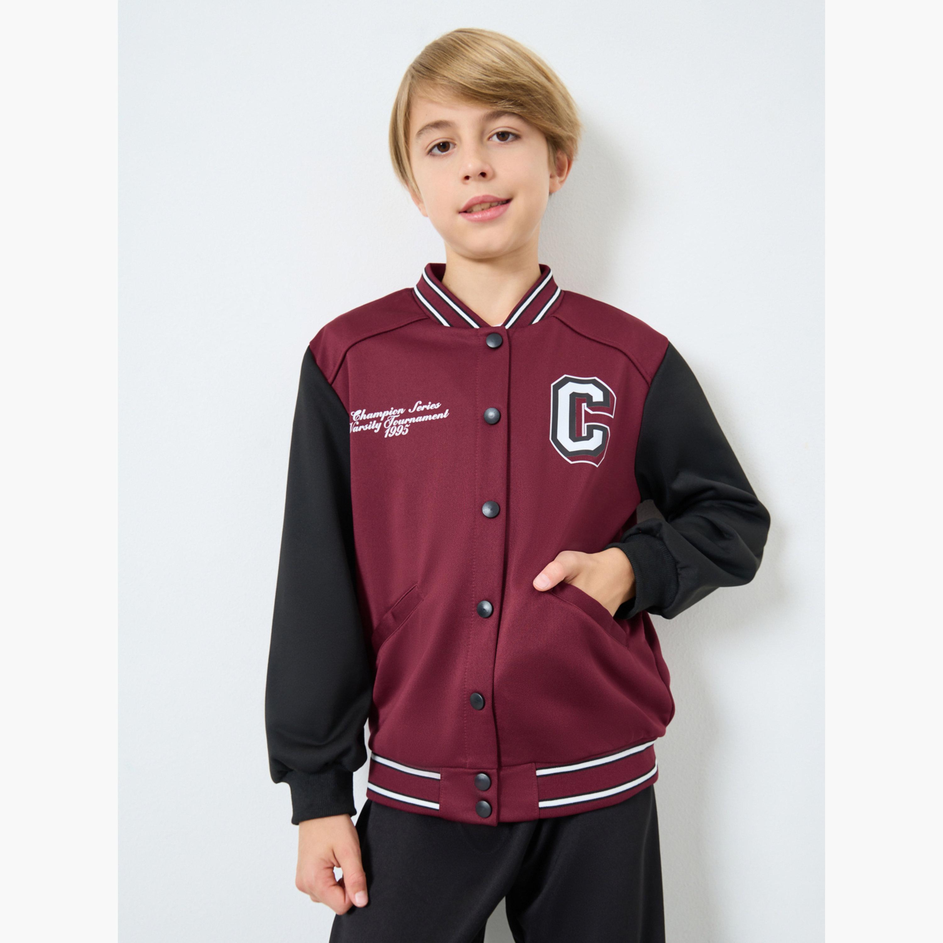 Styli Boys Teens Varsity Print Bomber Jacket and Joggers Set-boys-clothing-setsandcoords-image-4