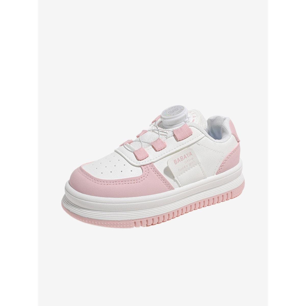 Babaya X Styli Girls Paneled Sneakers with Stretch Lace-girls-shoes-sneakers-image-1