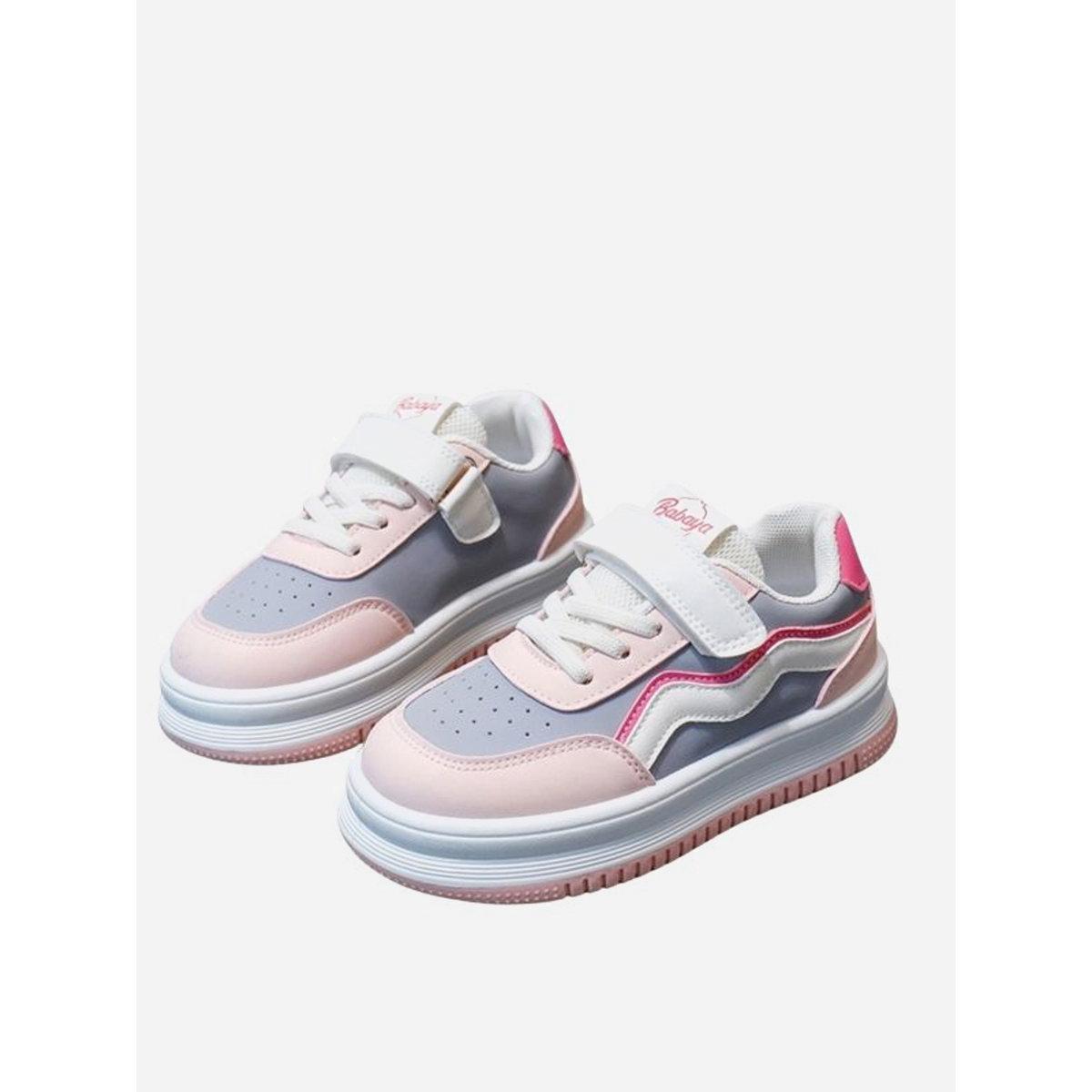 Babaya X Styli Girls Color Block Hook and Loop Sneakers-girls-shoes-sneakers-image-1