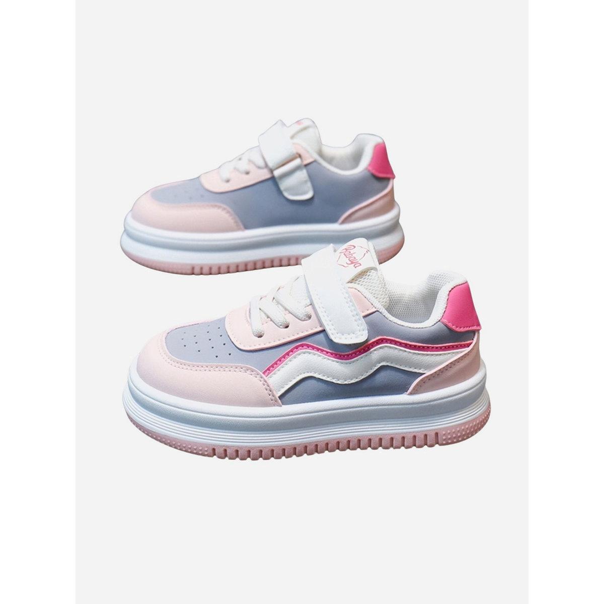 Babaya X Styli Girls Color Block Hook and Loop Sneakers-girls-shoes-sneakers-image-2