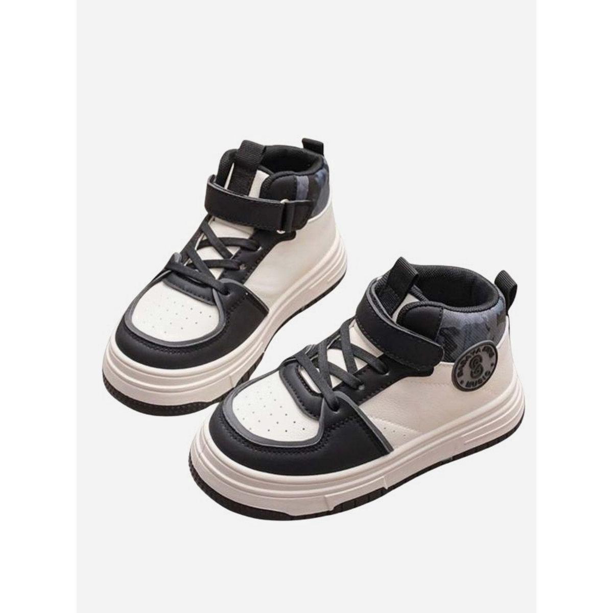 Babaya X Styli Boys Printed Cuff High-Top Sneakers-boys-shoes-sneakers-image-1