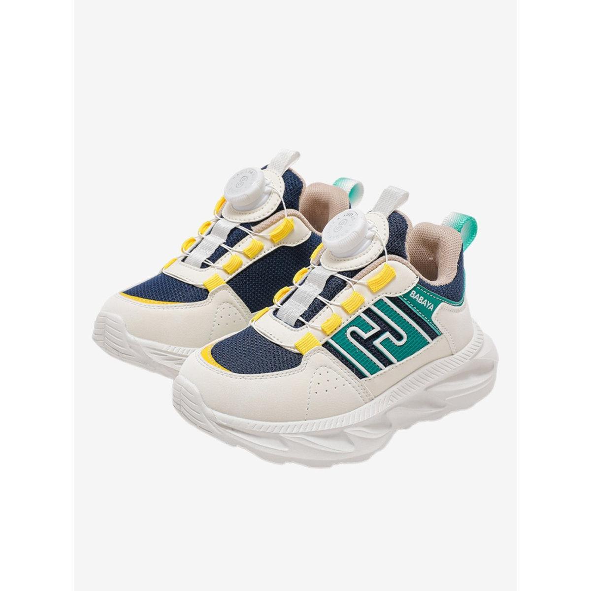 Babaya X Styli Boys Panelled Sneakers with Stretch Lace-boys-shoes-sneakers-image-1