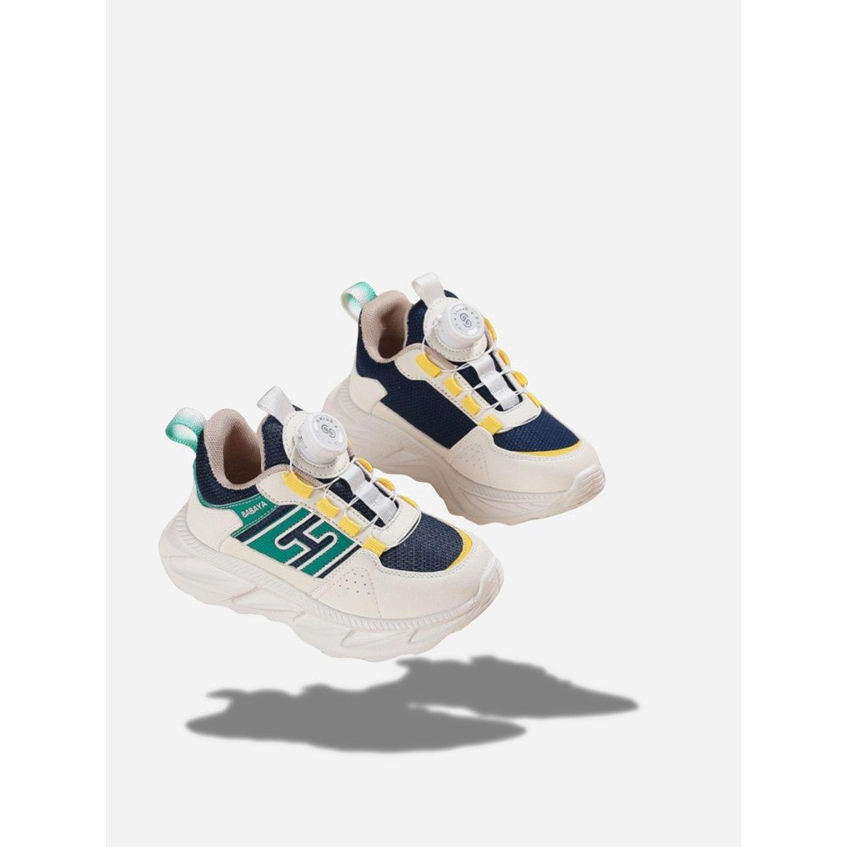 Babaya X Styli Boys Panelled Sneakers with Stretch Lace-boys-shoes-sneakers-image-5