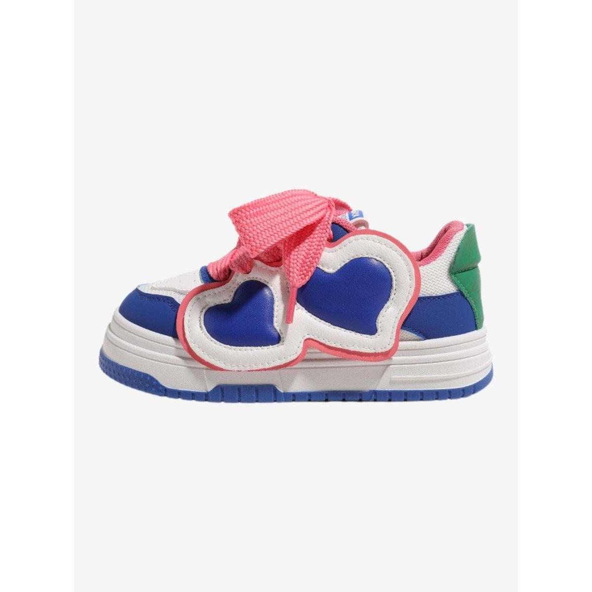 Babaya X Styli Heart Applique Color Block Sneakers-girls-shoes-sneakers-image-2