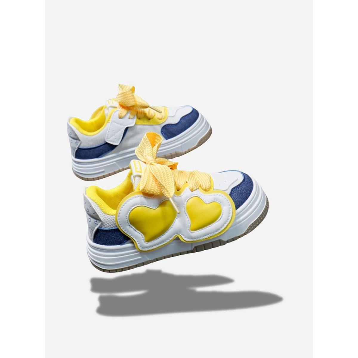 Babaya X Styli Heart Applique Color Block Sneakers-girls-shoes-sneakers-image-5