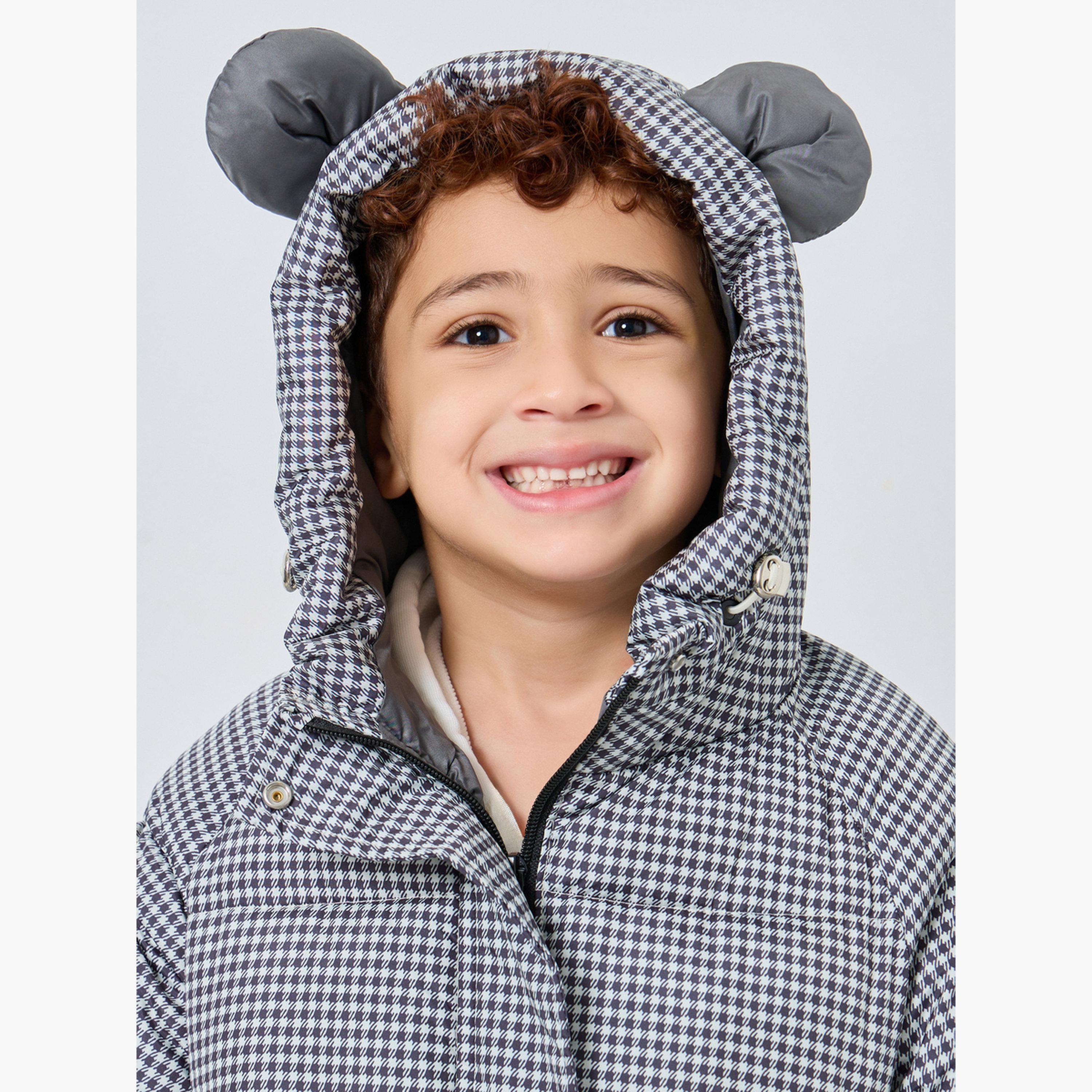 ستايلي - جاكيت منفوخ رمادي اللون مطبوع عليه مربعات للأولاد-boys-clothing-jacketsandcoats-image-3