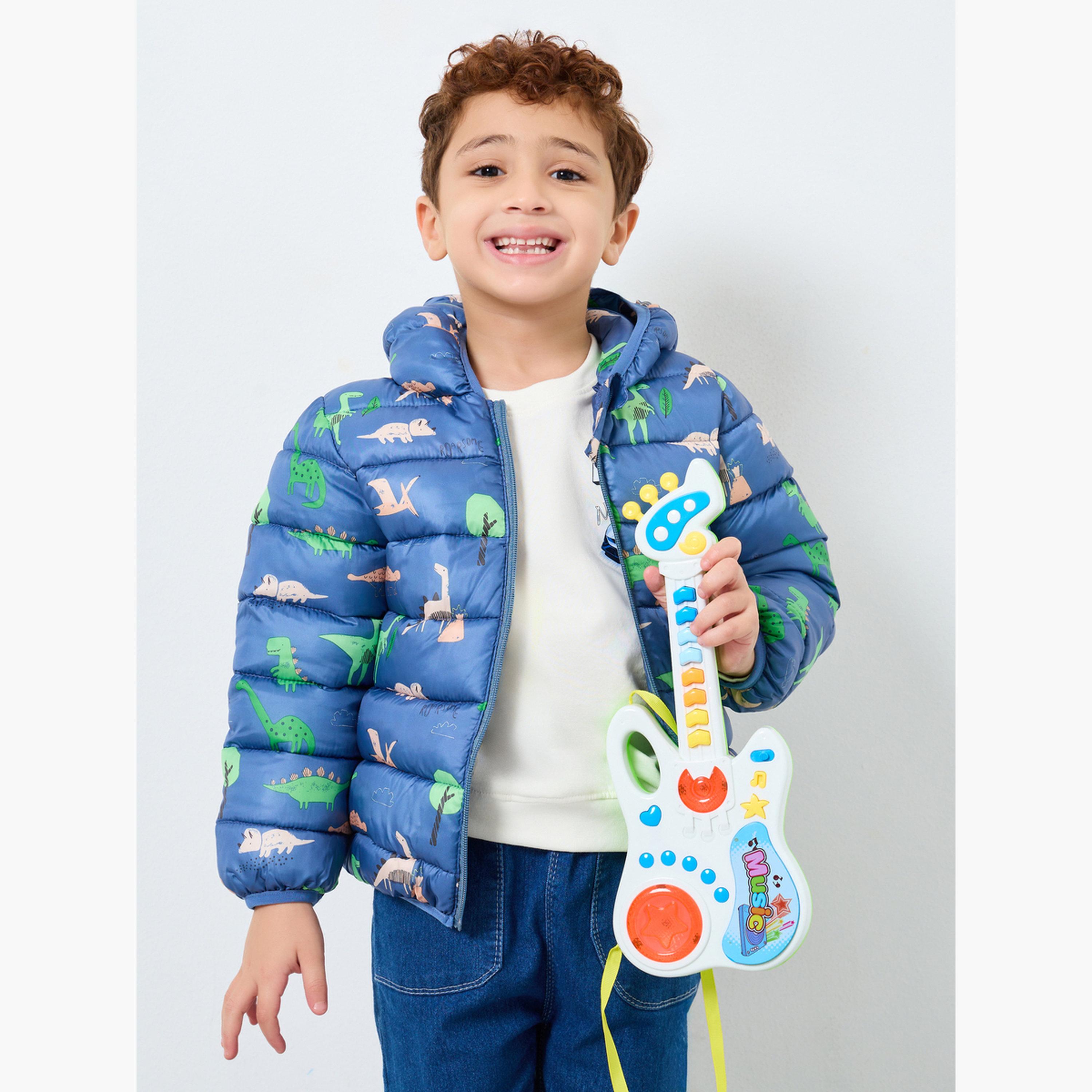 ستايلي - جاكيت منفوخ بطبعة ديناصورات لون أزرق للأولاد مع غطاء للرأس-boys-clothing-jacketsandcoats-image-3