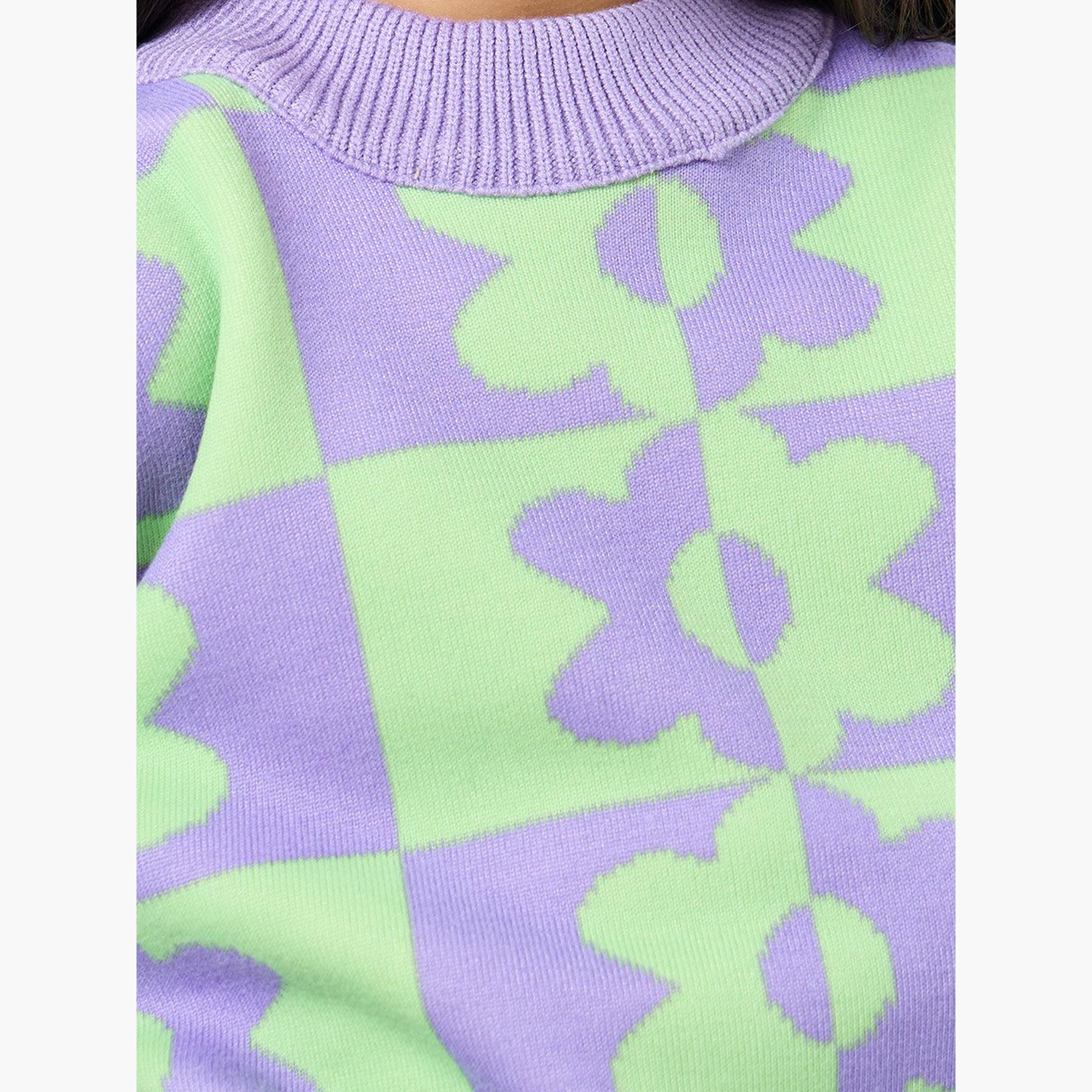 Styli Girls Multi Flower Pattern Knit Sweater-girls-clothing-jumpersandcardigans-image-4