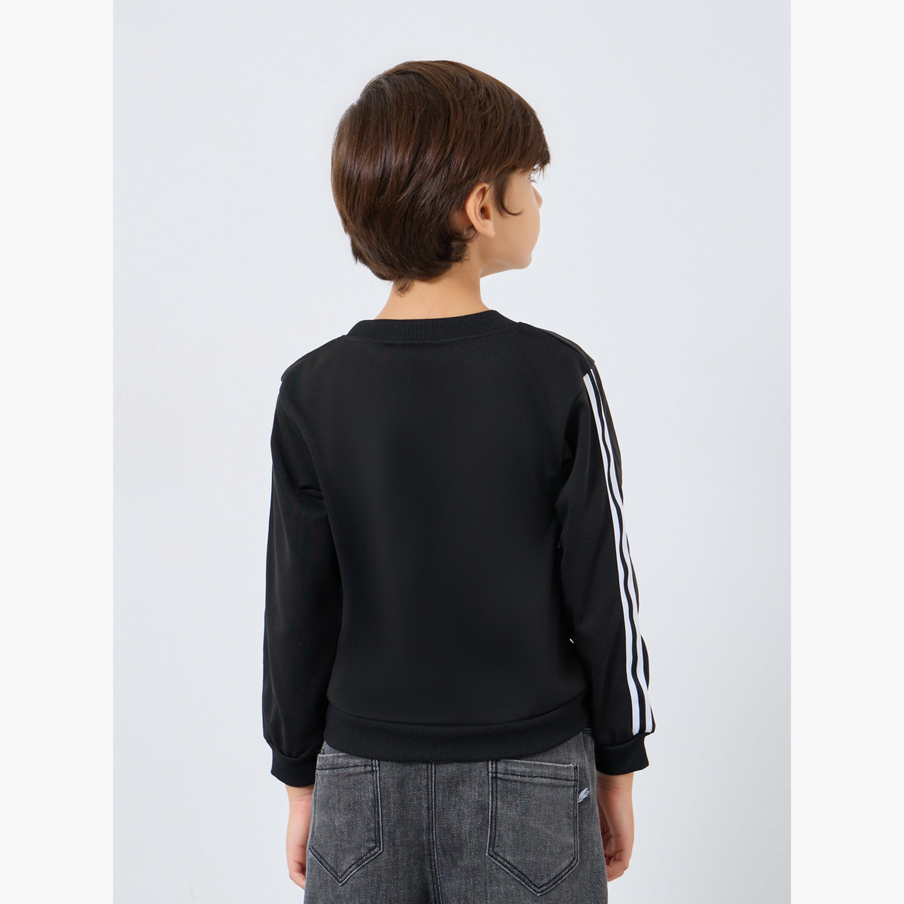 Styli Slogan Print Round Neck Long Sleeves Boy's Sweatshirt-boys-clothing-winterwear-sweatshirts-image-4