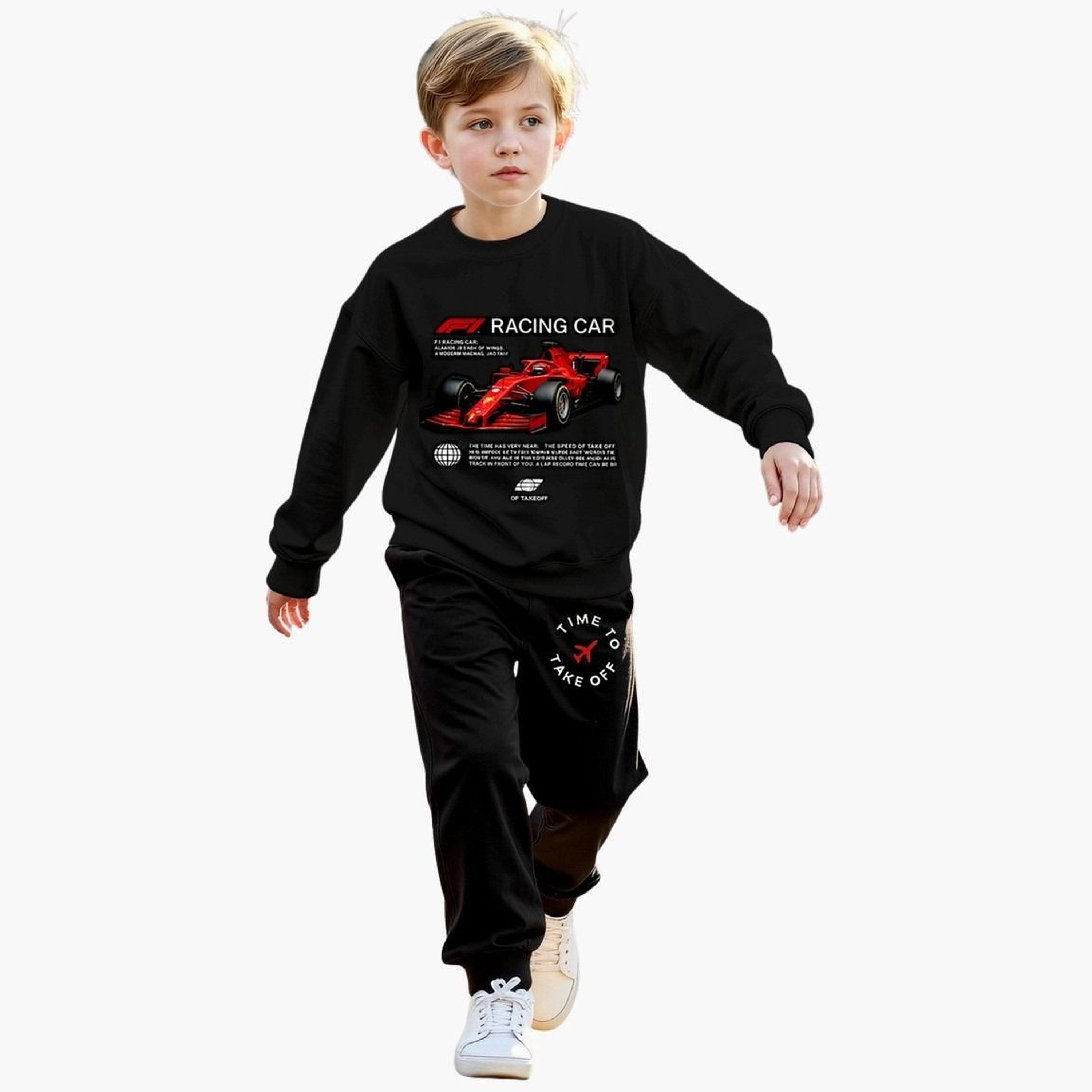 تيك تو - طقم سويت شيرت وبنطال رياضي بطبعة جرافيكية سوداء للمراهقين-boys-clothing-setsandcoords-image-2