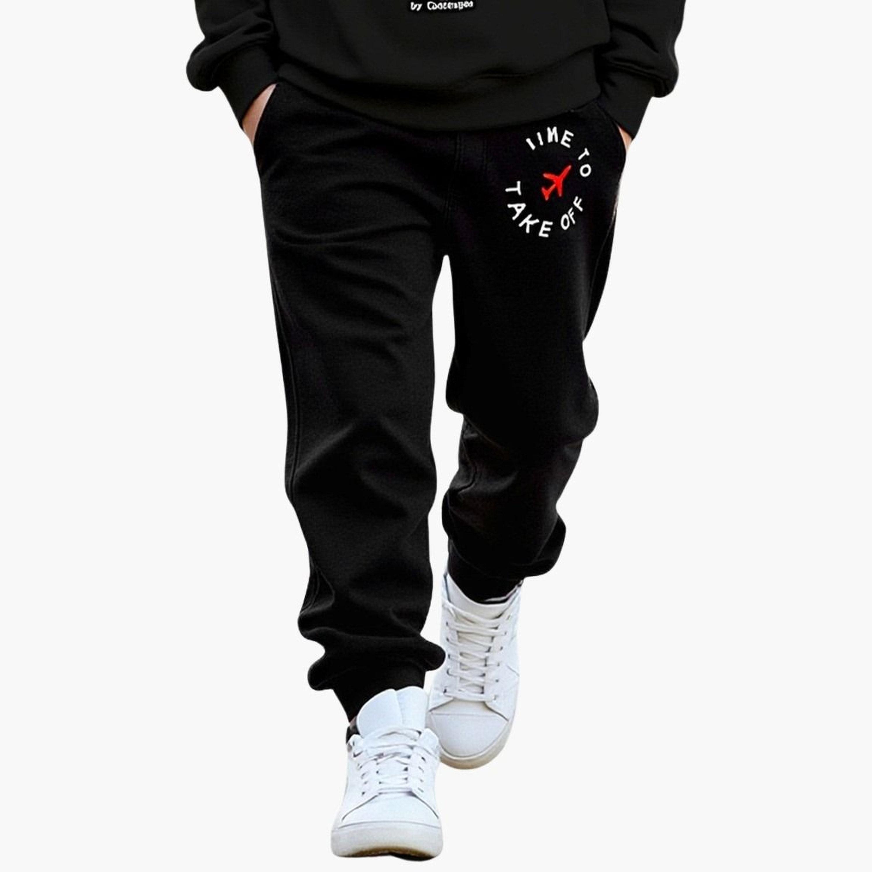 Take Two Teens Black Graphic Print Sweatshirt and Joggers Set-boys-clothing-setsandcoords-image-4