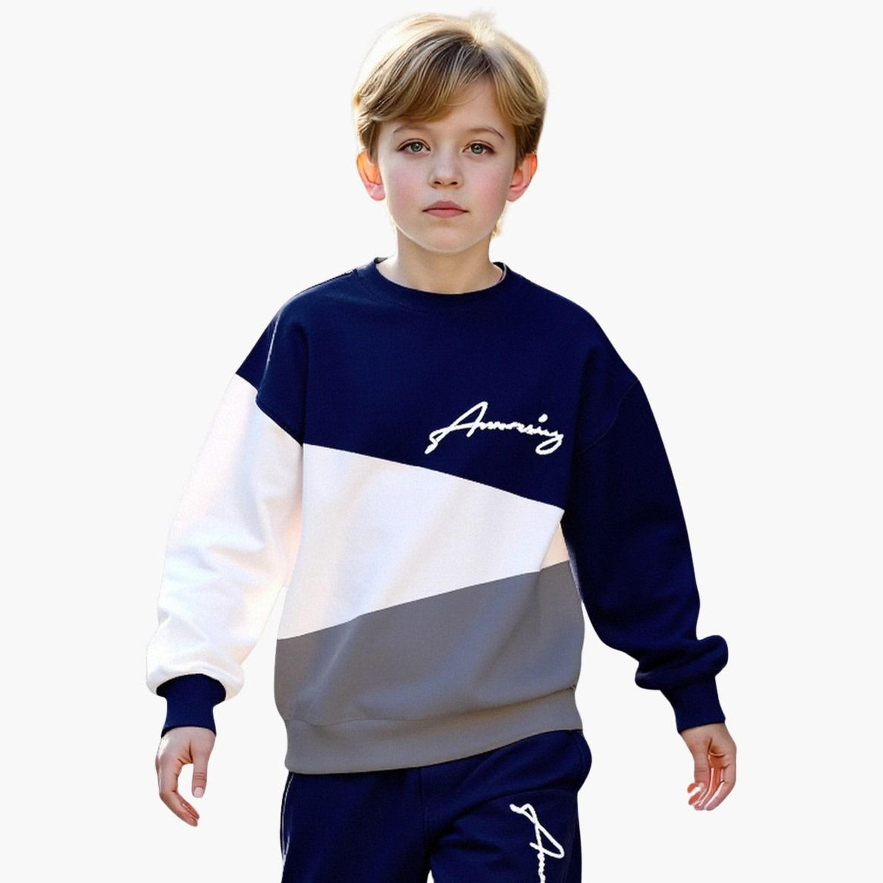Take Two Teens Color Block Sweatshirt and Joggers Set-boys-clothing-setsandcoords-image-3