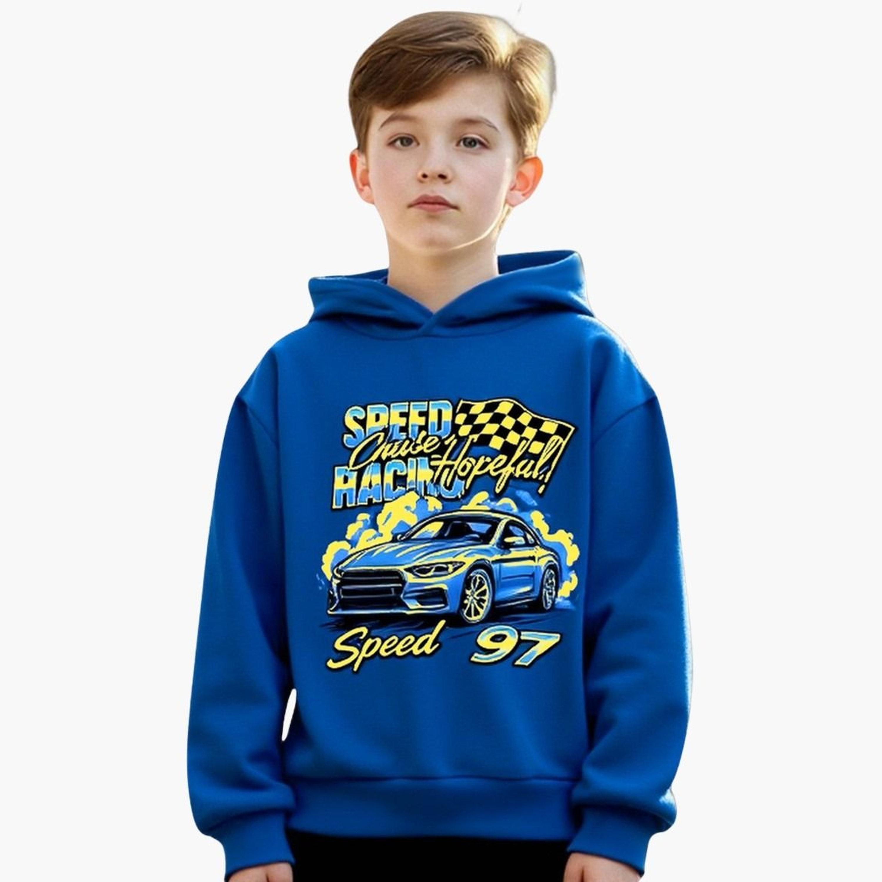 تيك تو - طقم هودي وبنطال رياضي بتصميم سيارة سباق للمراهقين-boys-clothing-setsandcoords-image-4