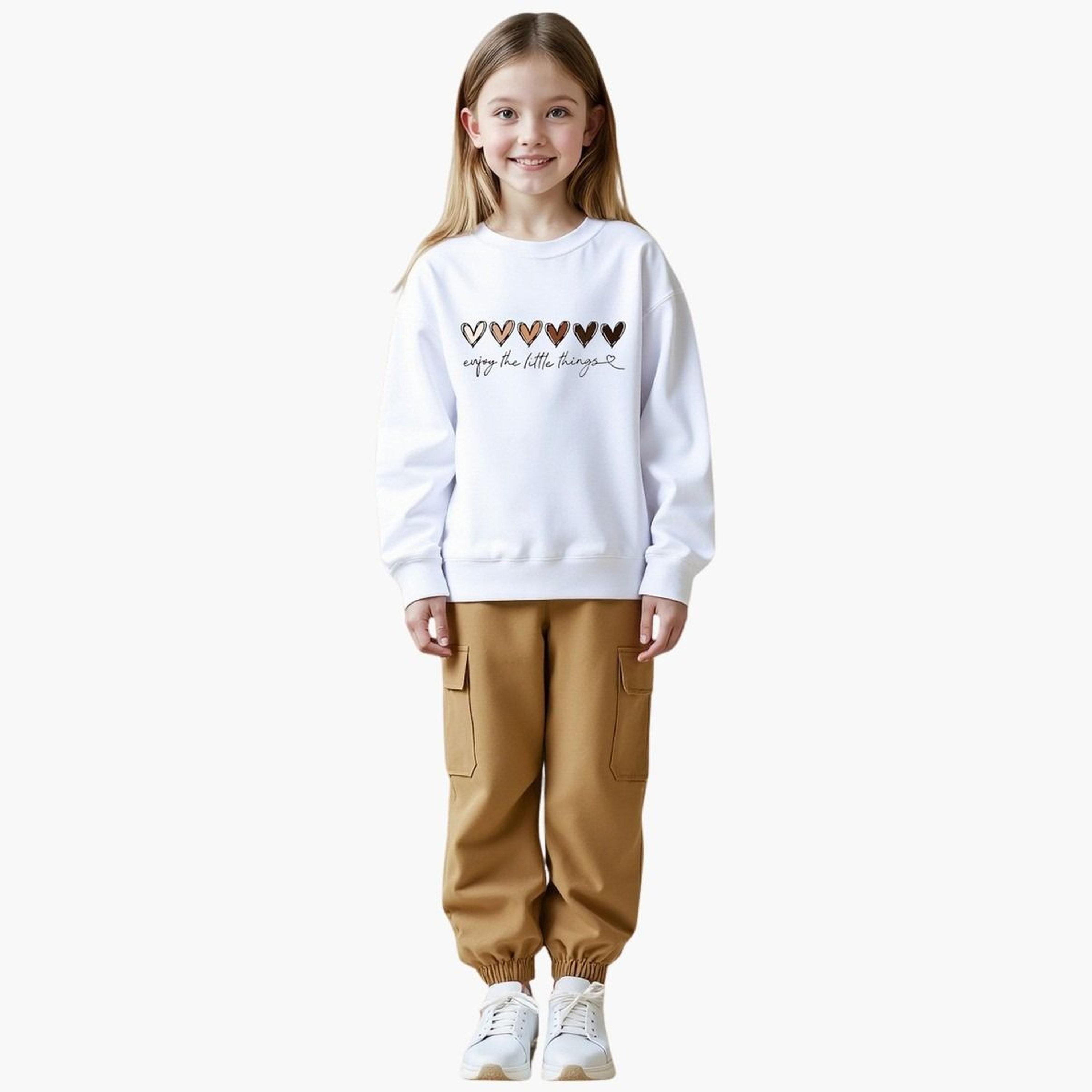 تيك تو - طقم سويت شيرت وبنطال رياضي برسومات قلوب للمراهقين-girls-clothing-setsandcoords-image-1