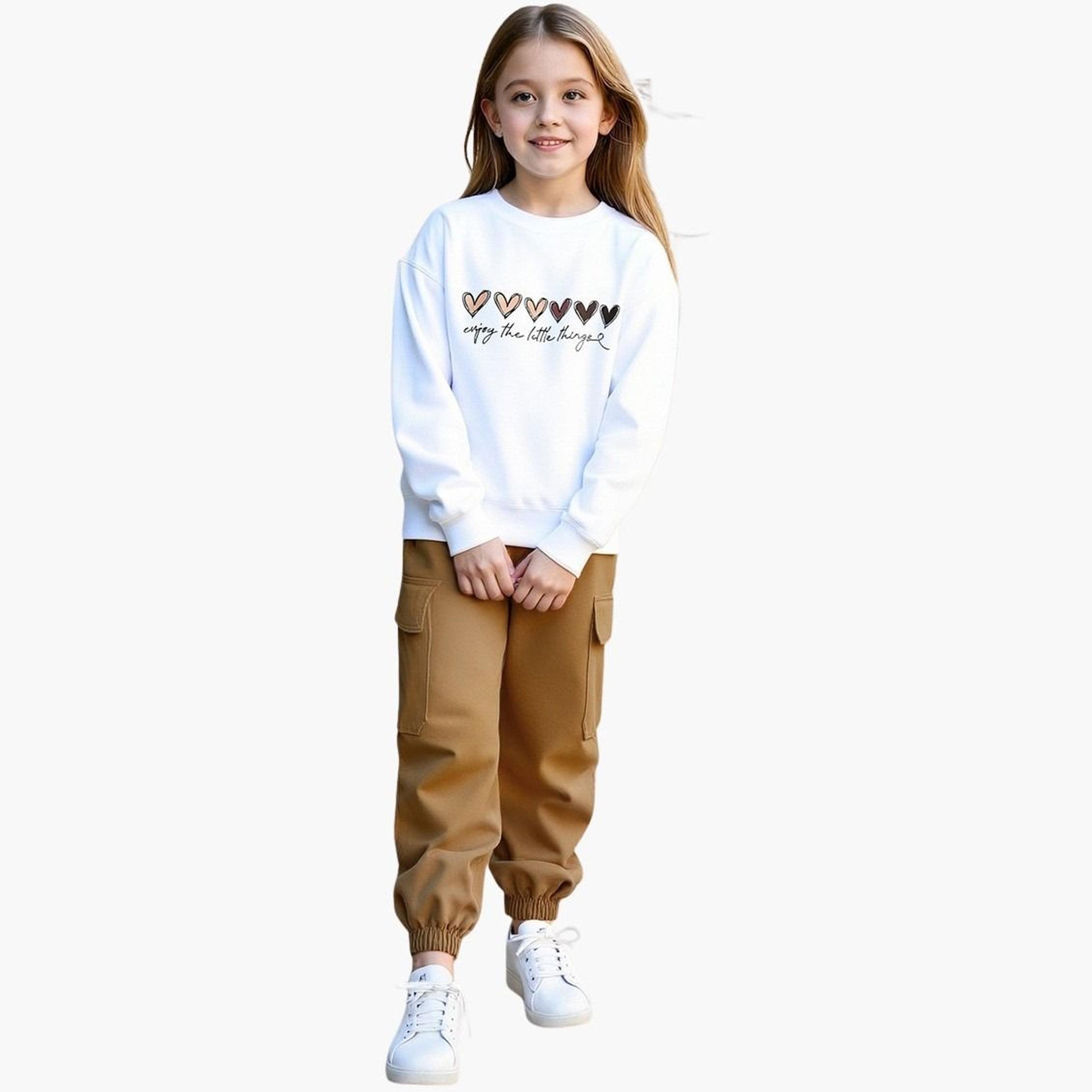 تيك تو - طقم سويت شيرت وبنطال رياضي برسومات قلوب للمراهقين-girls-clothing-setsandcoords-image-2