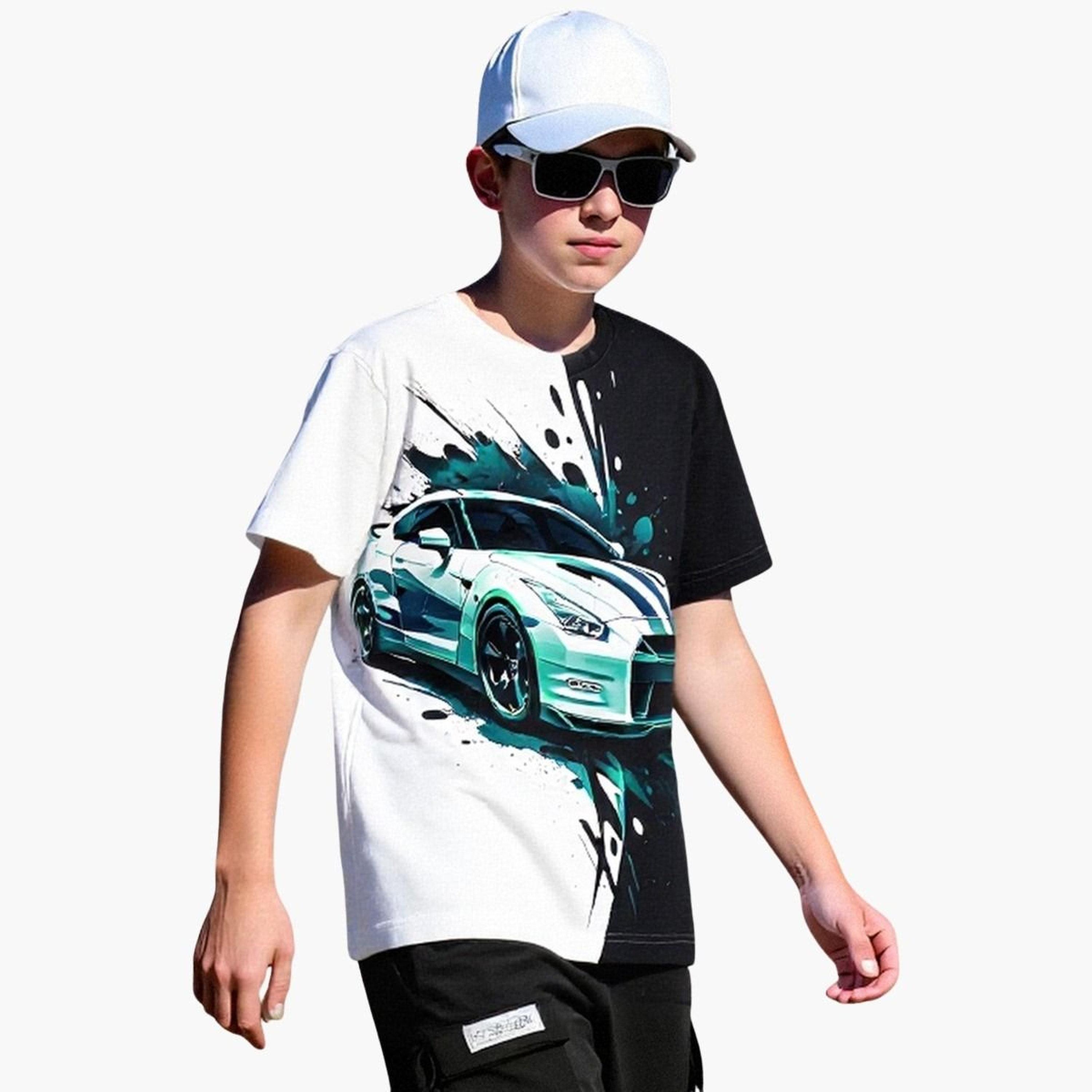 Take Two Teens Car Graphic T-Shirt and Joggers Set-boys-clothing-setsandcoords-image-4