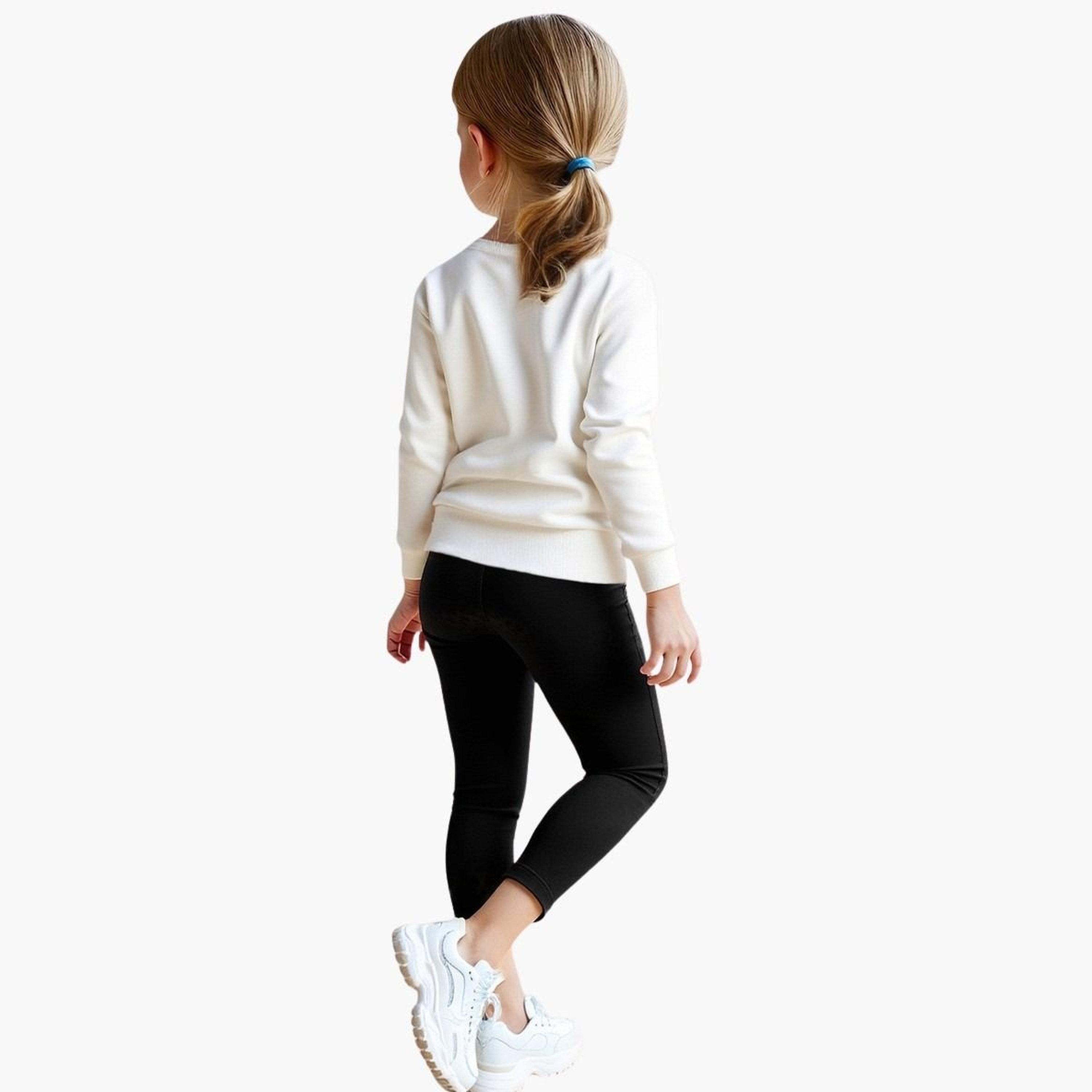 تيك تو - طقم سويت شيرت وبنطال ضيق بطبعة قلب للبنات-girls-clothing-setsandcoords-image-5