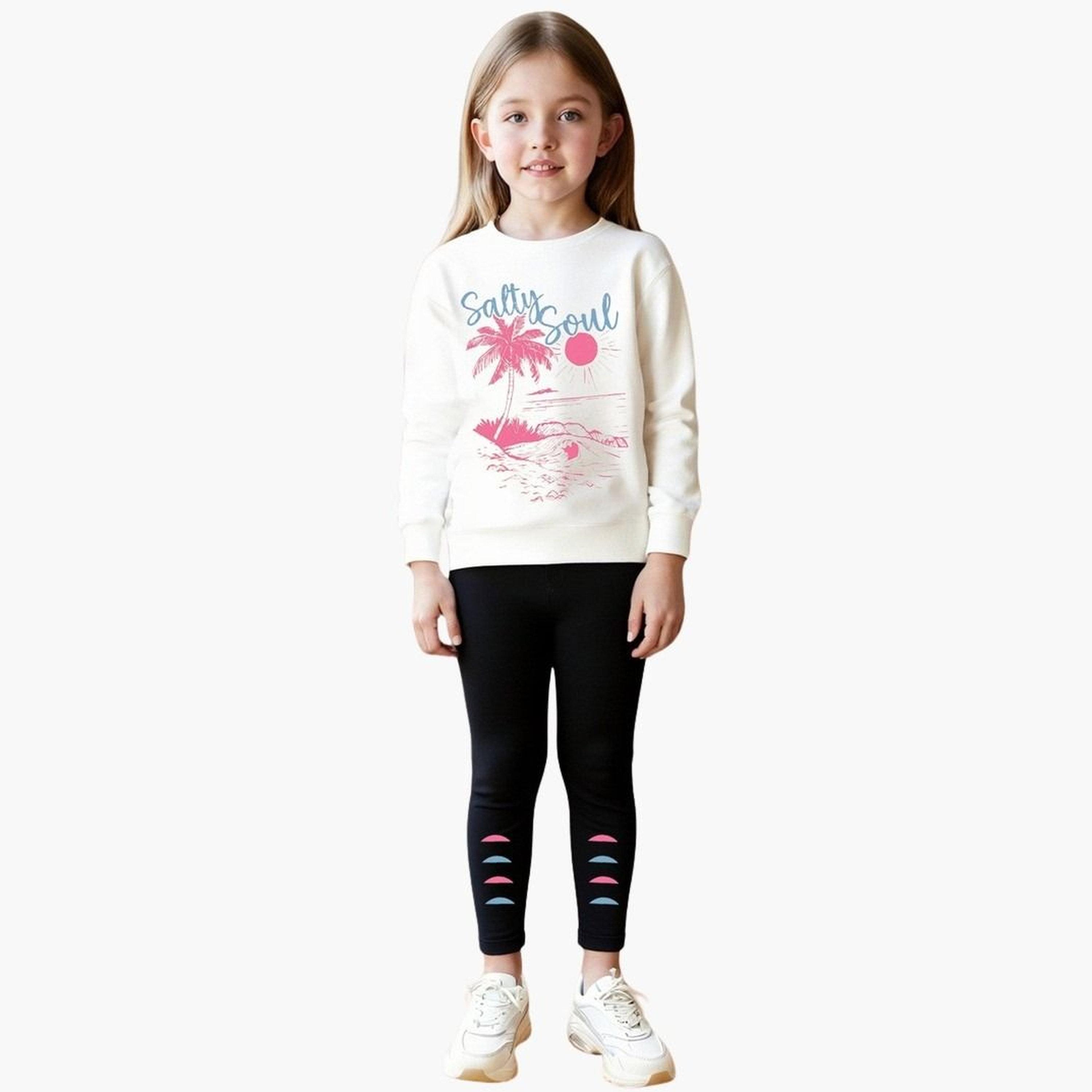 Take Two Girls Graphic Sweatshirt and Leggings Set-girls-clothing-setsandcoords-image-1