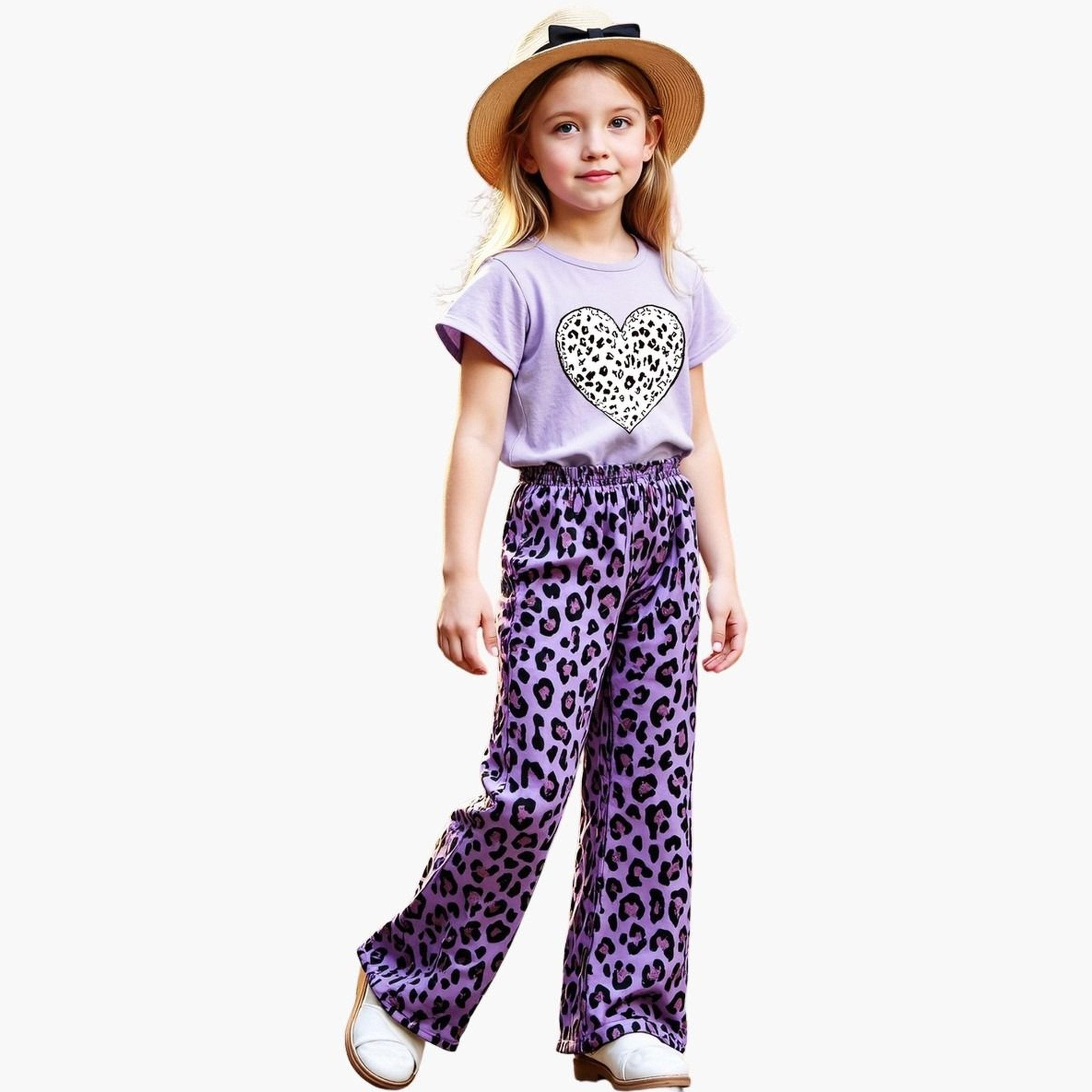 تيك تو - طقم تي شيرت وبنطال بطبعة حيوانية للمراهقين-girls-clothing-setsandcoords-image-1