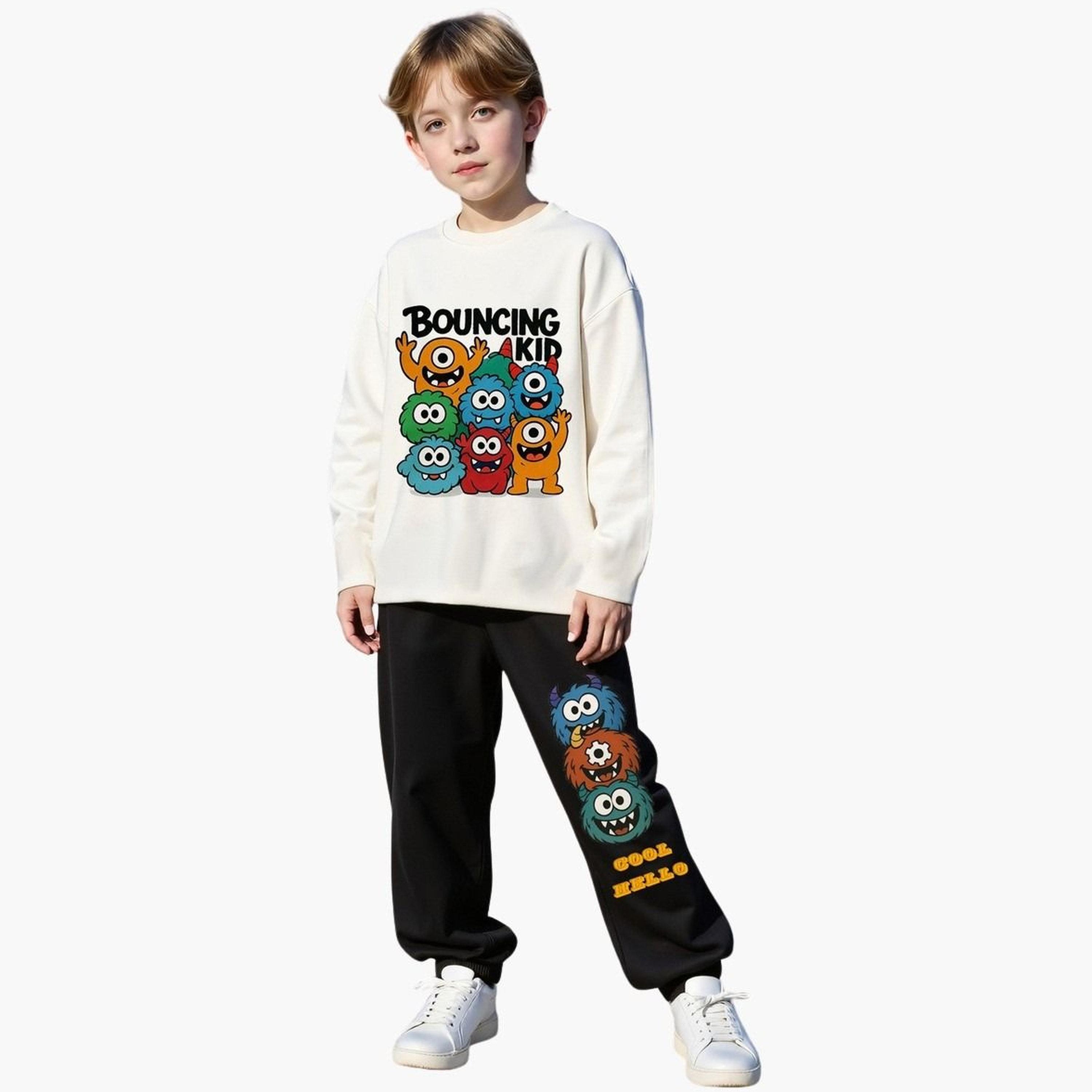 Take Two Teens Cartoon Print Sweatshirt and Joggers Set-boys-clothing-setsandcoords-image-1