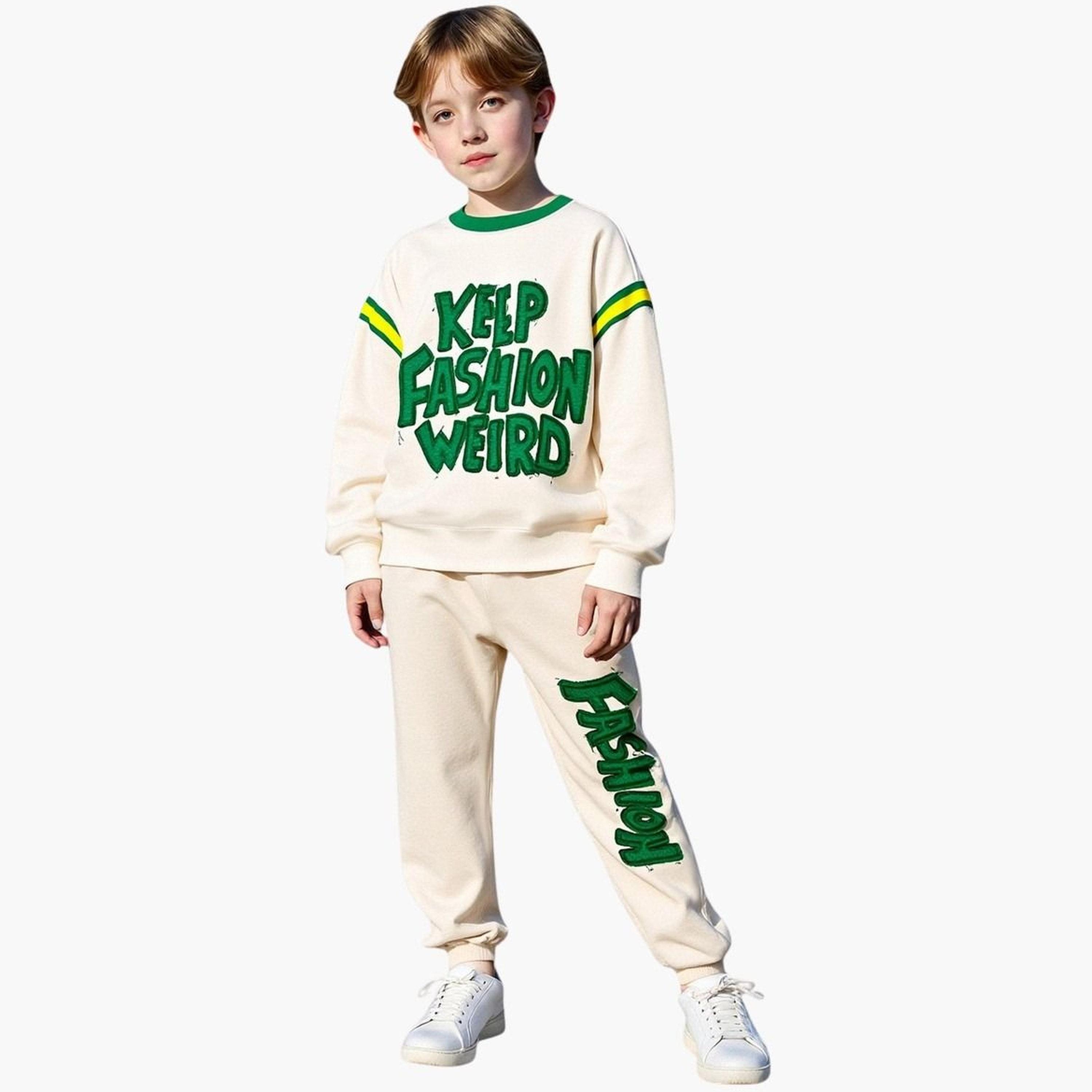 تيك تو - طقم سويت شيرت وبنطال رياضي كريمي للمراهقين-boys-clothing-setsandcoords-image-1